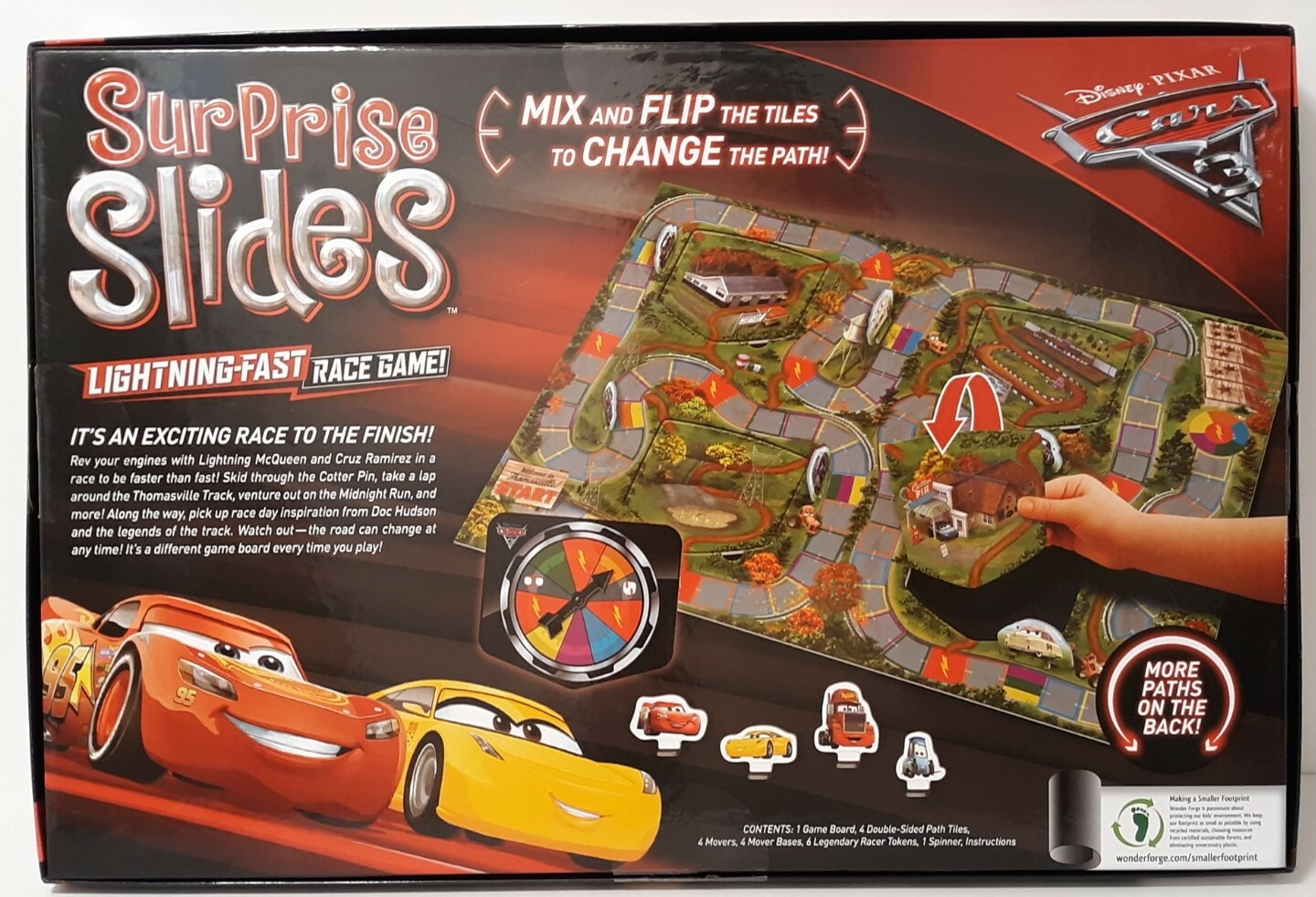 Disney Pixar Cars 3 Surprise Slides Lightning Fast Race Board Game Set Complete