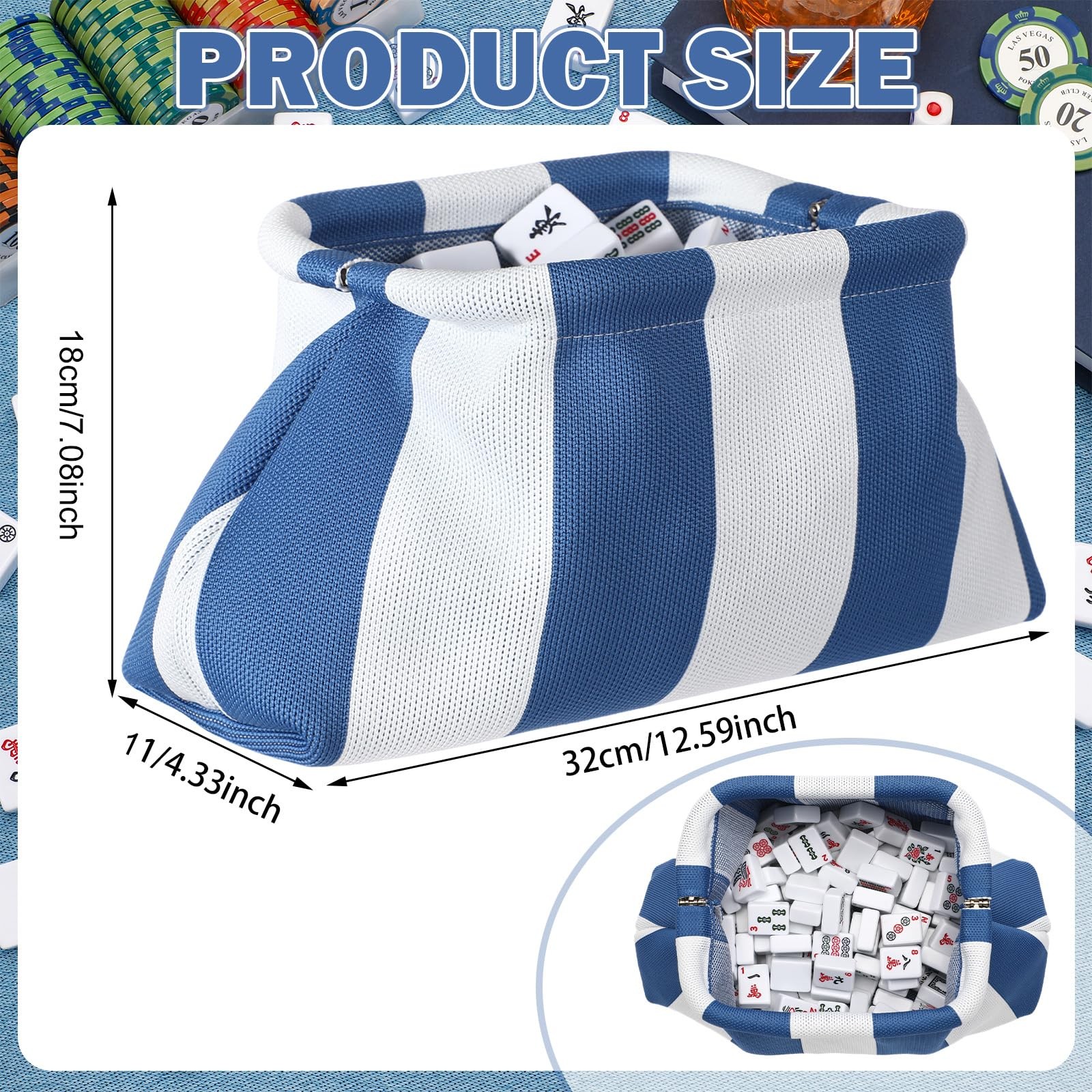 Mahjong Tile Bag Mahjong Empty Bag Crochet Purses Mah Jong Accessories and Gi…