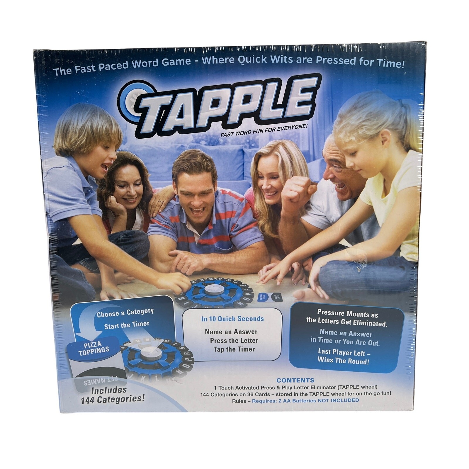 TAPPLE Board Game Fast Word Family Party Game Ages 8 2 to 8 Players NEW