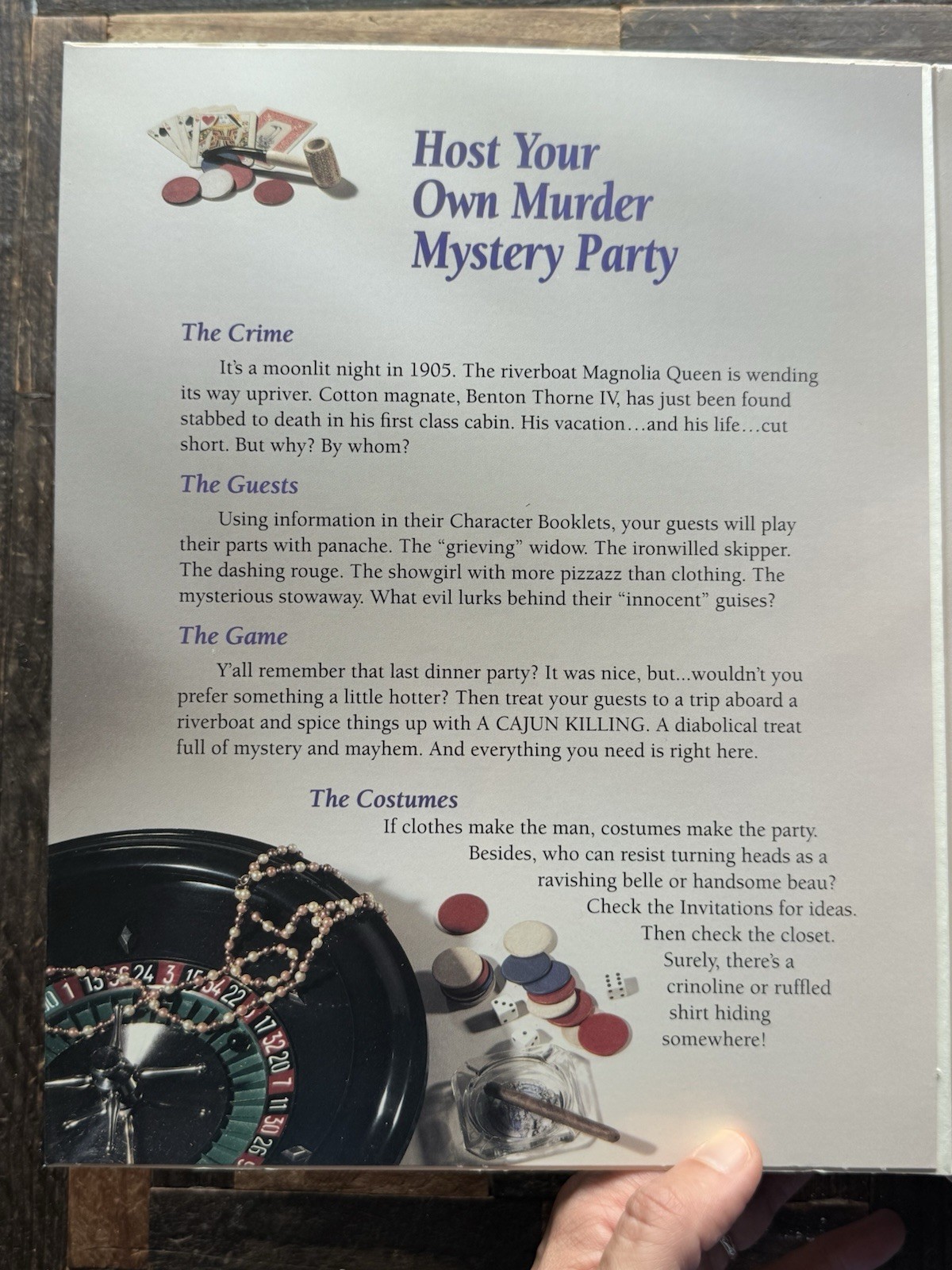 Bepuzzled Murder à la Carte Cajun Killing Dinner Party Game Complete 1994