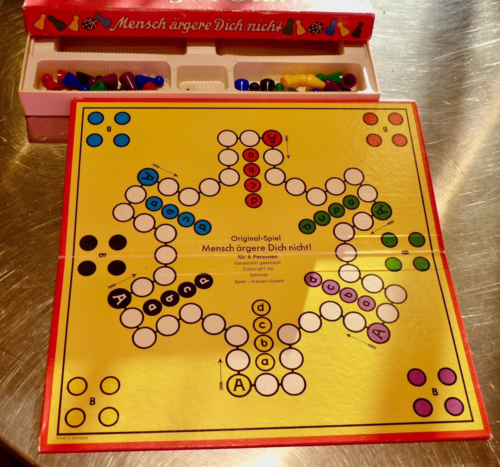 Vintage German Board Game “Mensch, ärgere Dich nicht!” Sorry Parcheesi