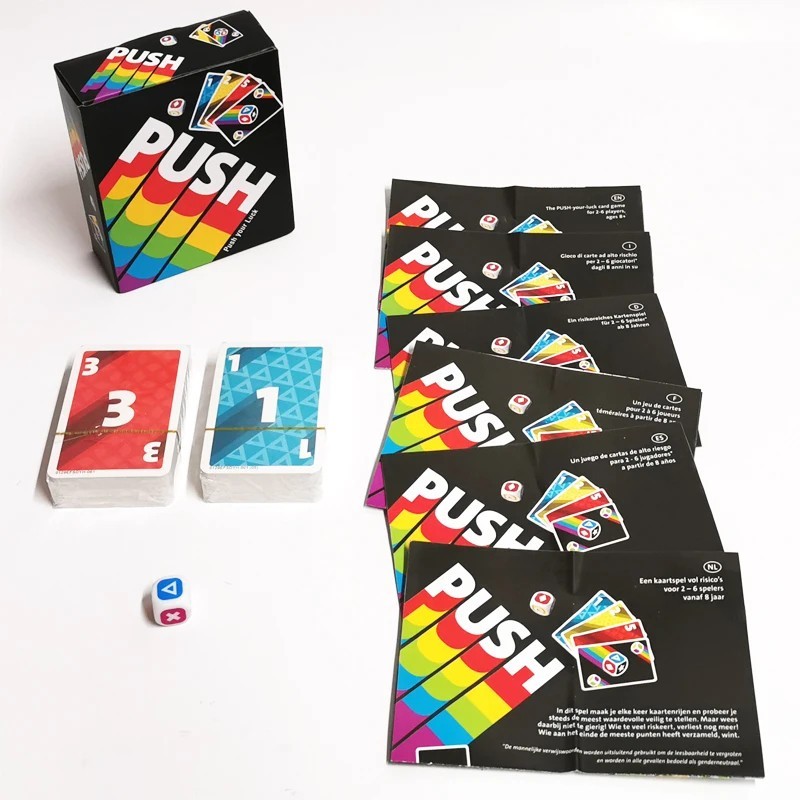 Push Card Game Family Strategy Board Game Adults Teens 2 6 Players Age 8 Plus