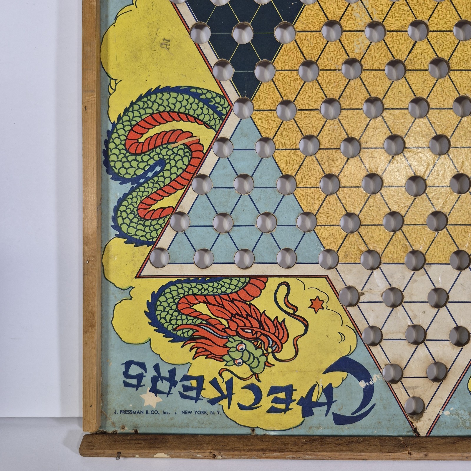 Vintage Chinese Checkers Board ‘Hop Ching ” J Pressman & Co 1940-50s Memorabilia