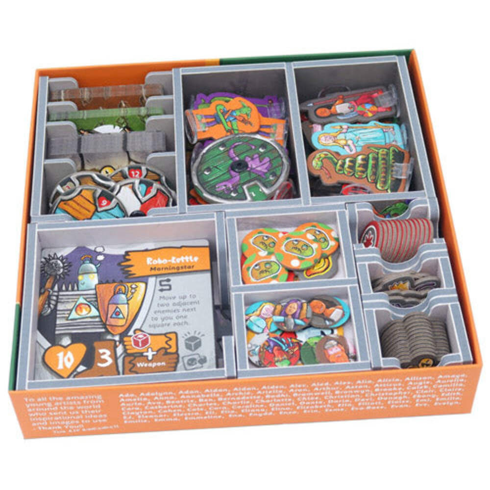 Folded Space Game Inserts for CoraQuest Board Game Insert Storage Solution