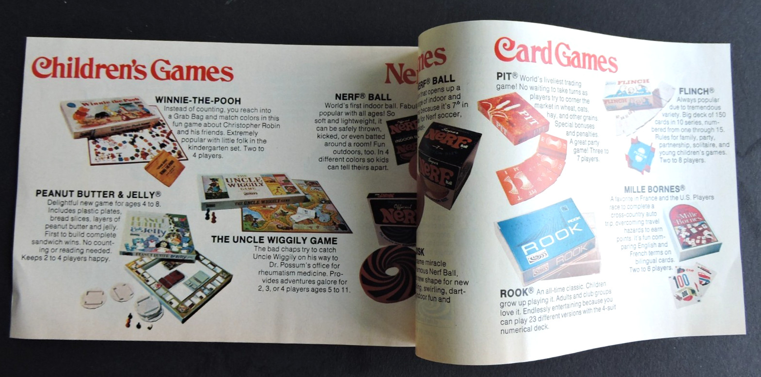 Vtg 1971 8-pg insert gift booklet catalog Ad Parker Brothers Game w/ Ouija 70’s