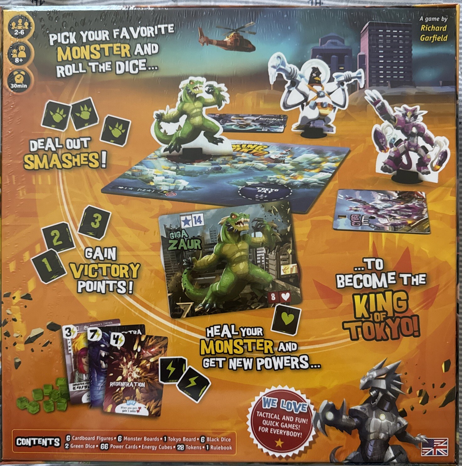 King of Tokyo Board Game 2014 Release – Richard Garfield IELLO – Sealed BG4