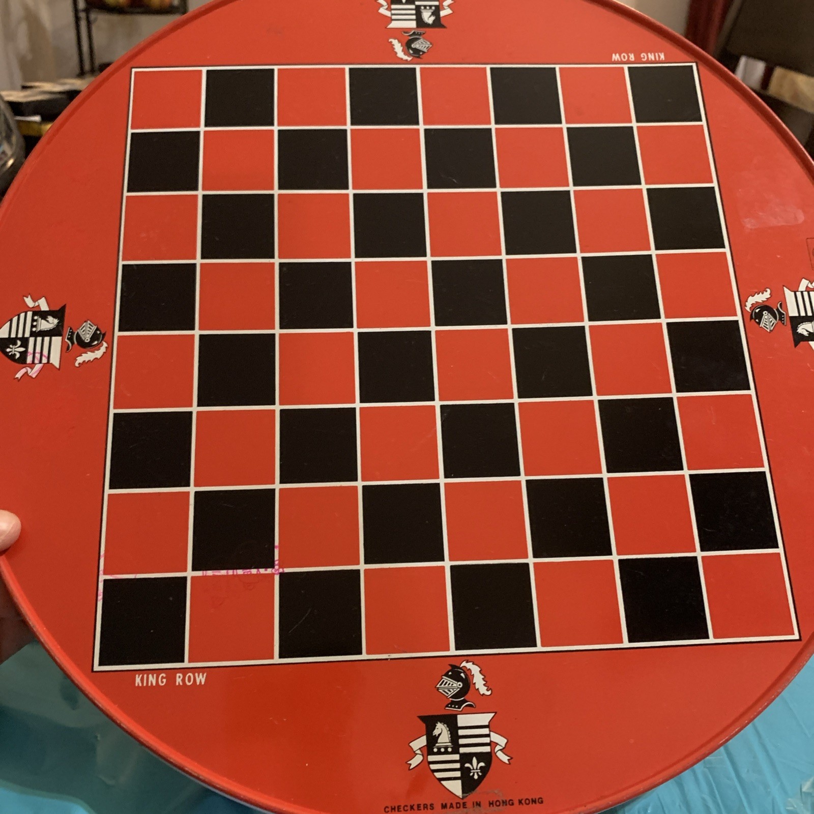 Vintage Ohio Art Chinese Checkers Board Tin 12.5” No game pieces