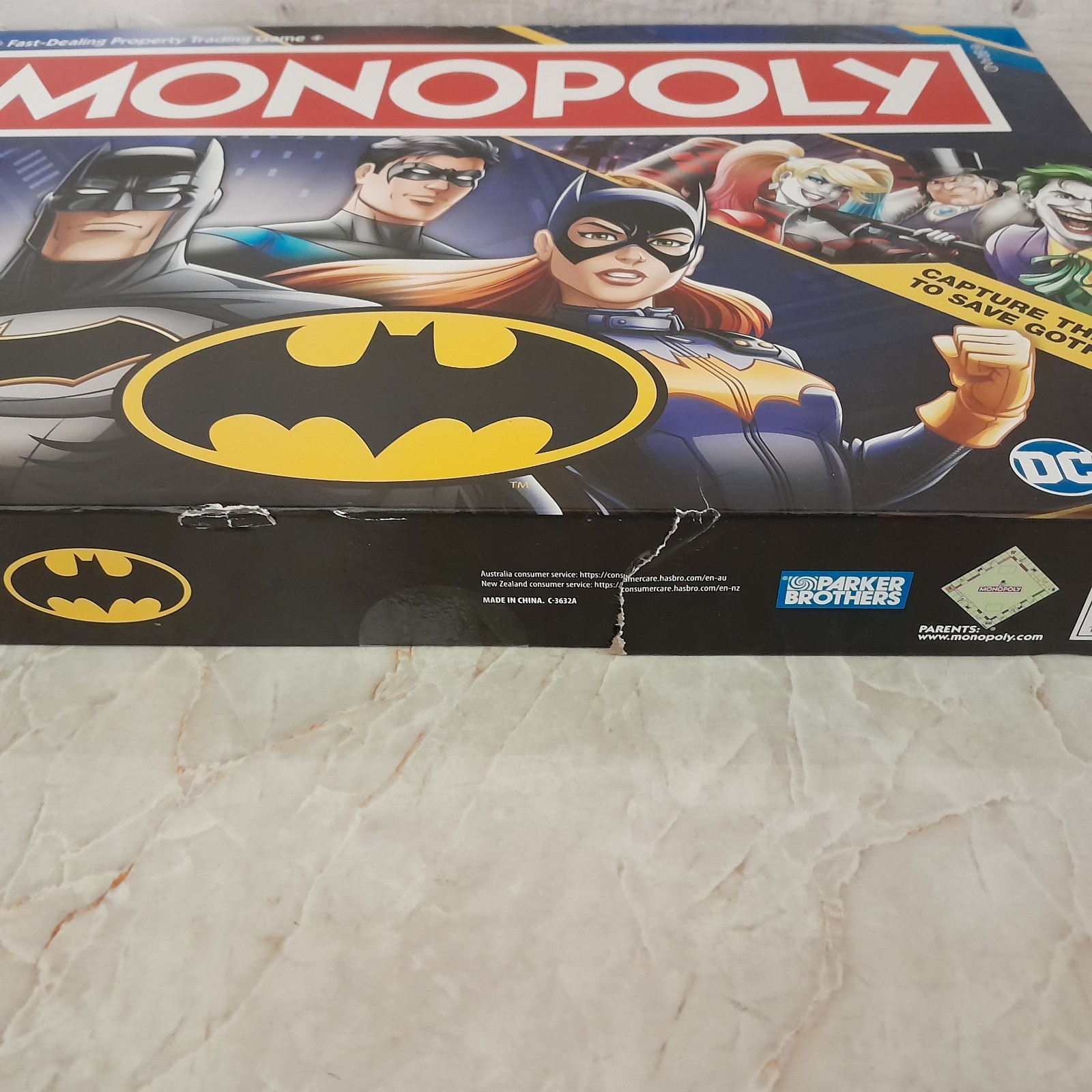 Batman Monopoly DC Comics Sealed Box Damage