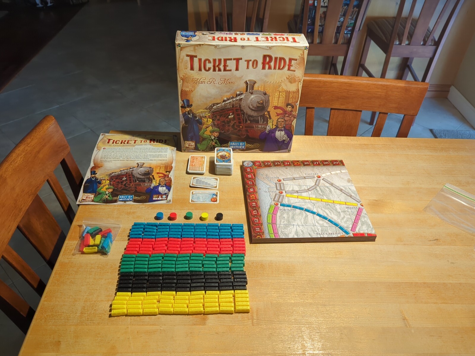 Ticket to Ride Cross-Country Train Adventure Board Game – Complete Set