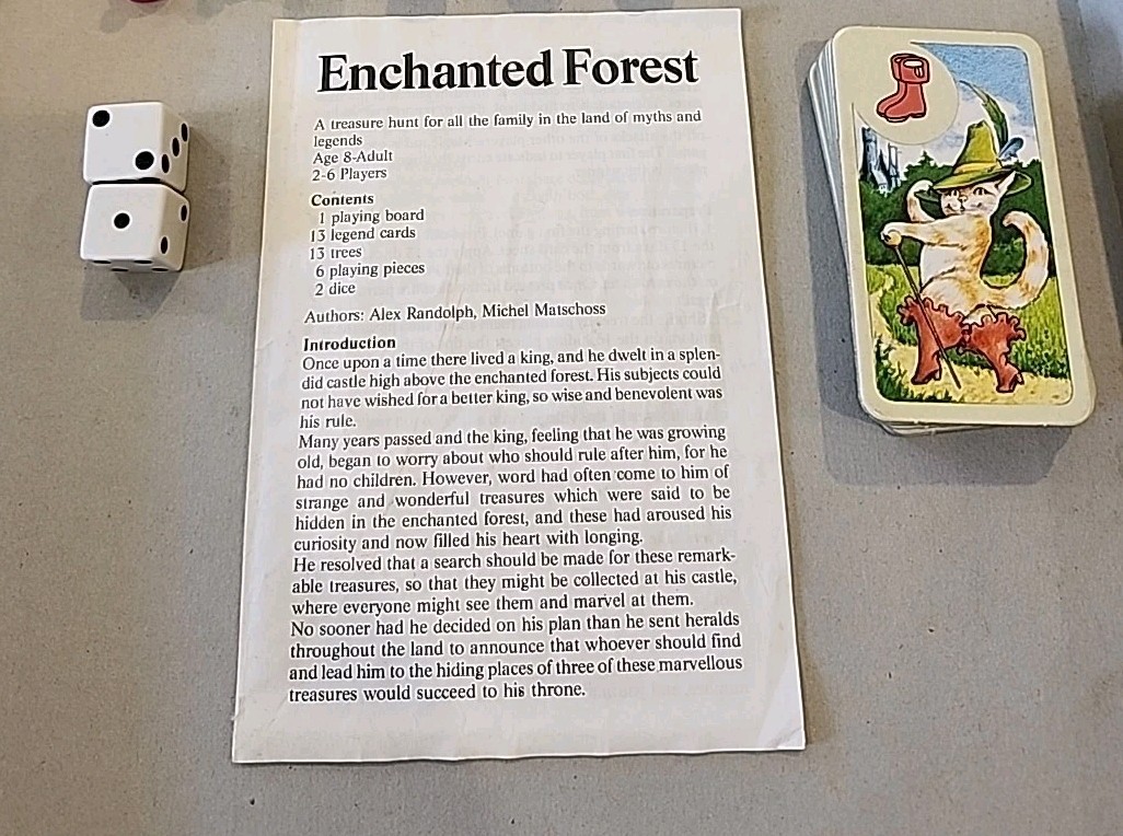 Enchanted Forest Treasure Hunt Board Game Ravensburger 1982 READ