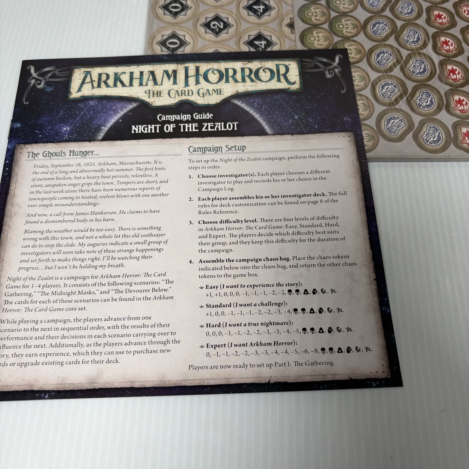 Arkham Horror The Card Game Core Set Fantasy Flight Games Unpunched Board Game