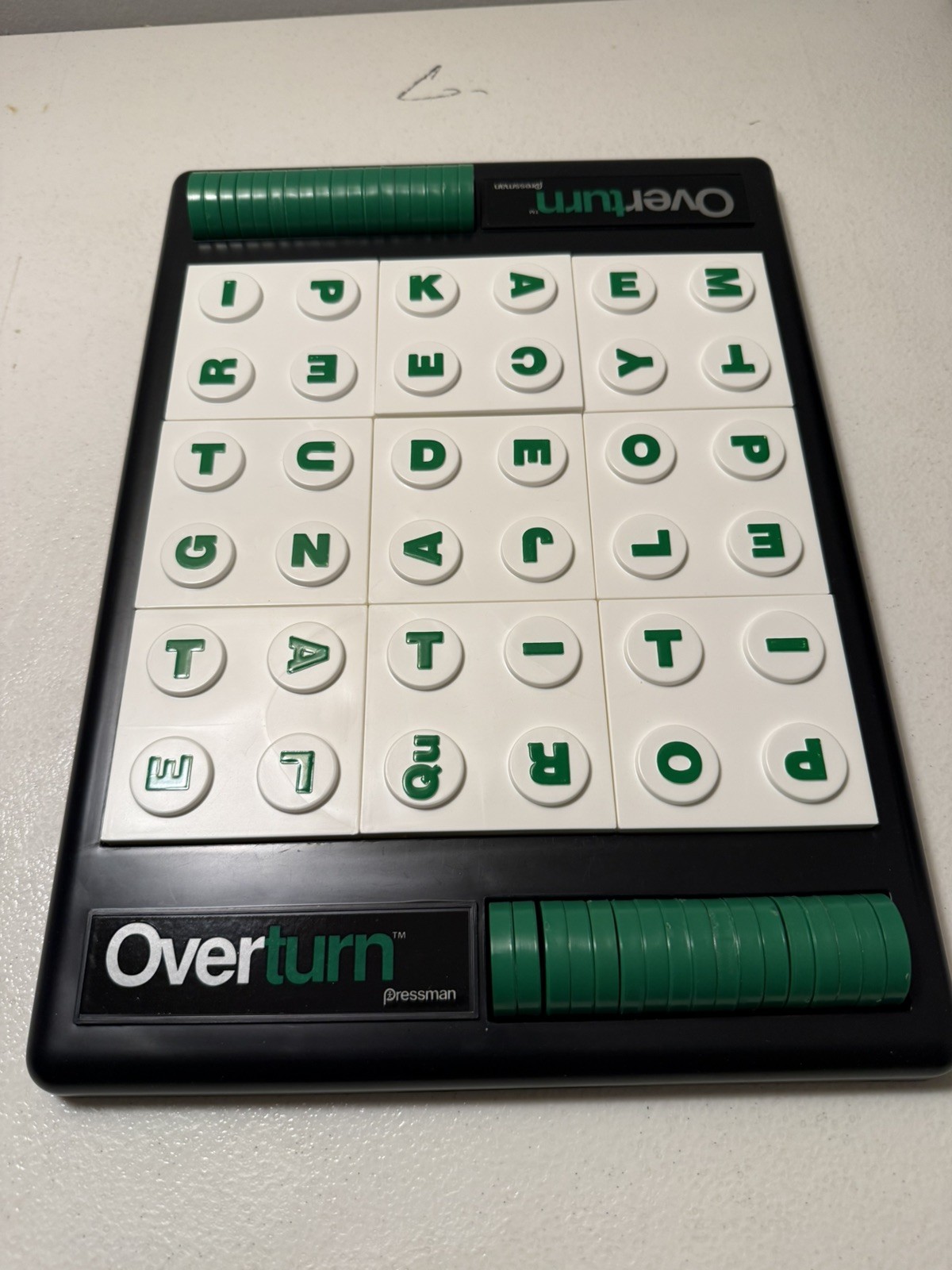 Vintage 1991 Pressman Overturn Word Board Game Family Fun Complete VGUC Unique