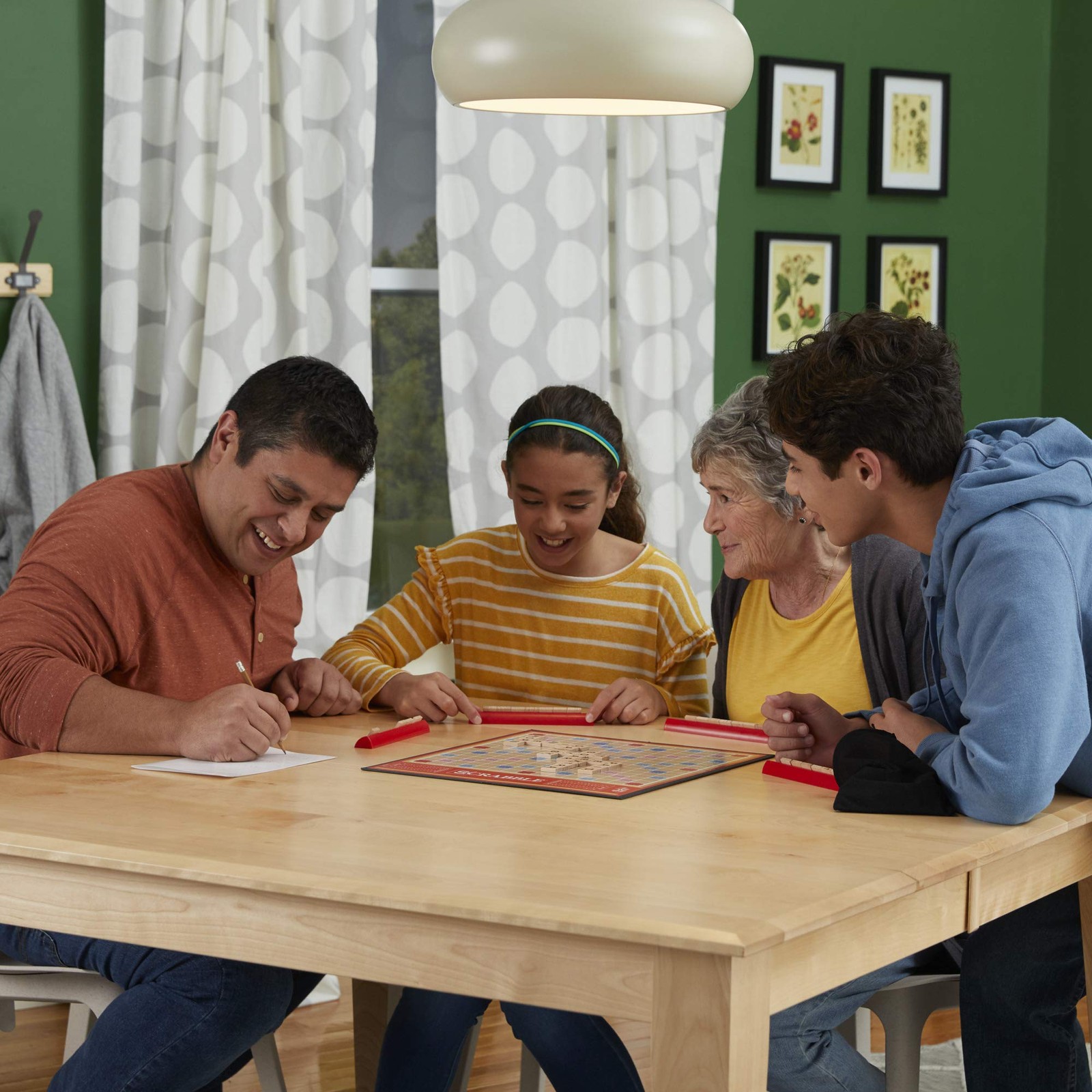 Classic Scrabble Game Multicolor Tabletop Word Gameplay for Family Fun