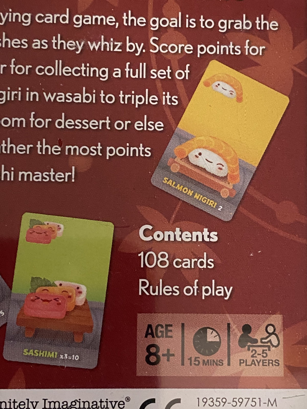 Sushi Go! The Pick and Pass Card Game NEW Sealed Best Toy Award Winner