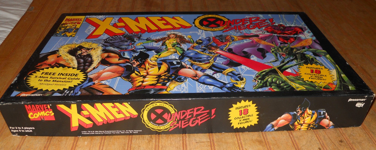1994 Marvel Comics X-MEN UNDER SIEGE Board Game By Pressman as-is INCOMPLETE