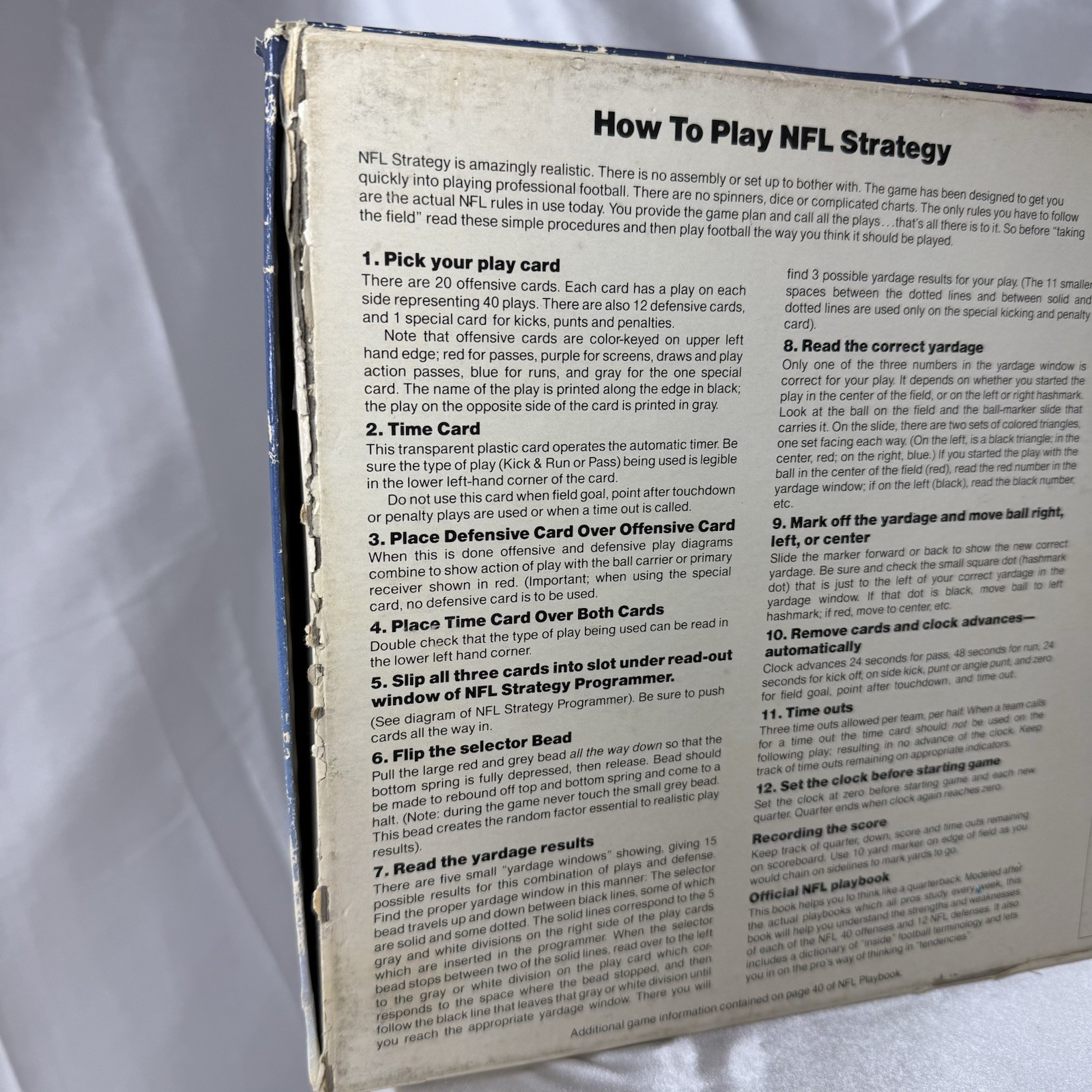 Vintage NFL Strategy Football by Tudor Games 1979/80 with original box PREOWNED