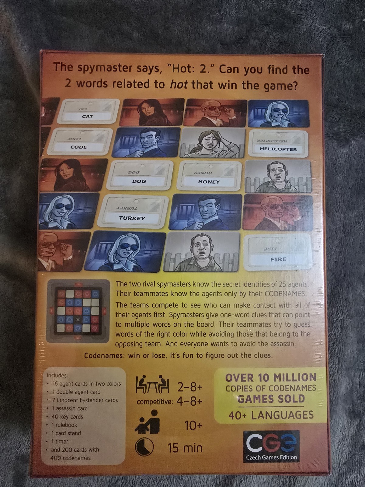 Codenames Party Game, Genuine Czech Games Edition, New Sealed