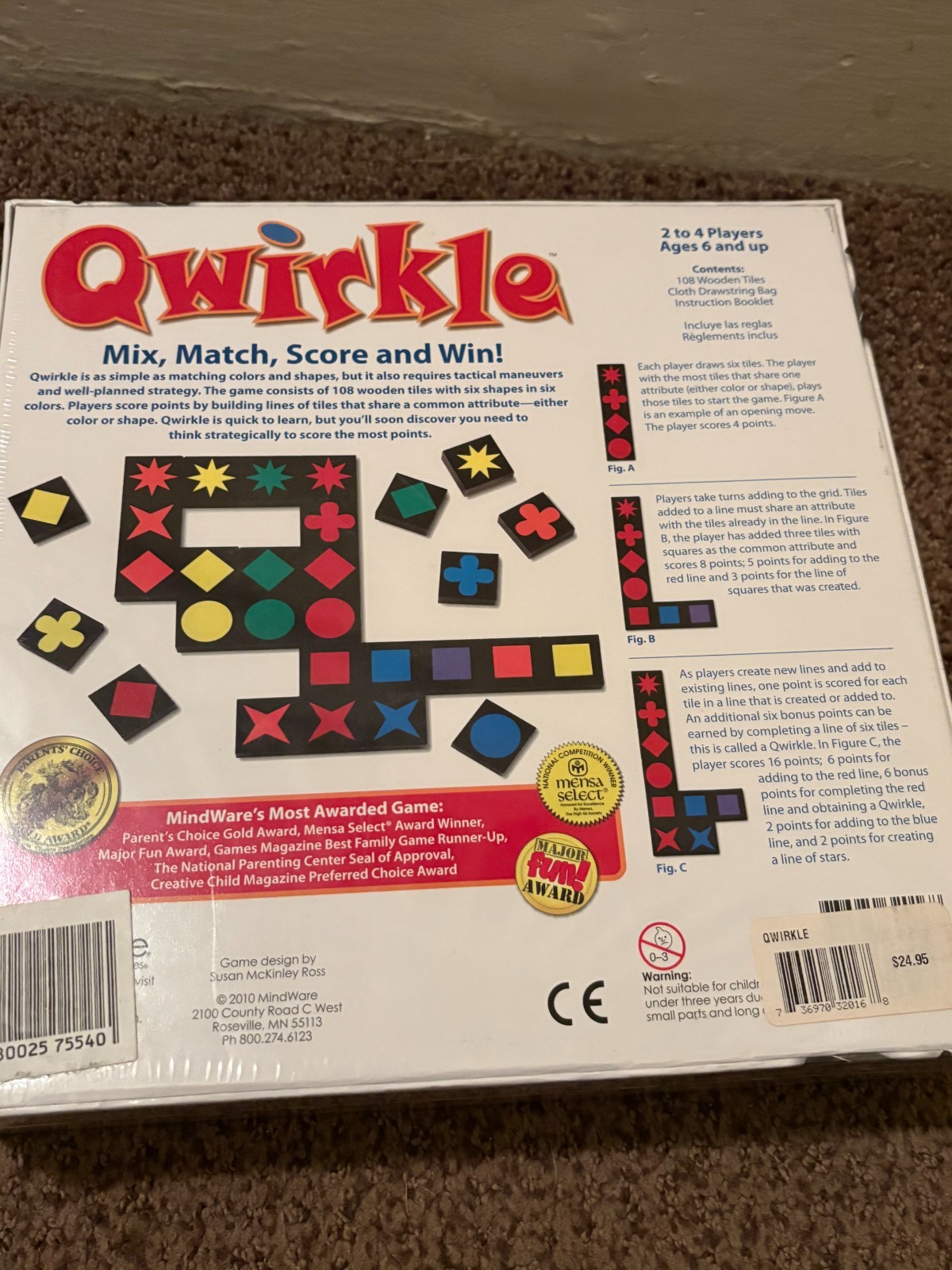 New Sealed Qwirkle Wooden Tile Game