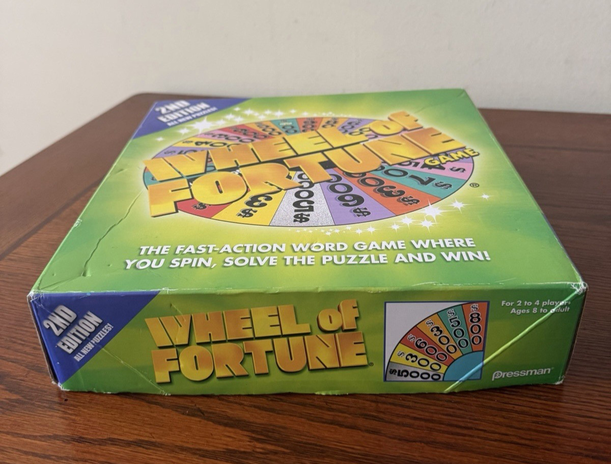WHEEL OF FORTUNE Board Game by Pressman 2nd Edition All Puzzles Pieces COMPLETE