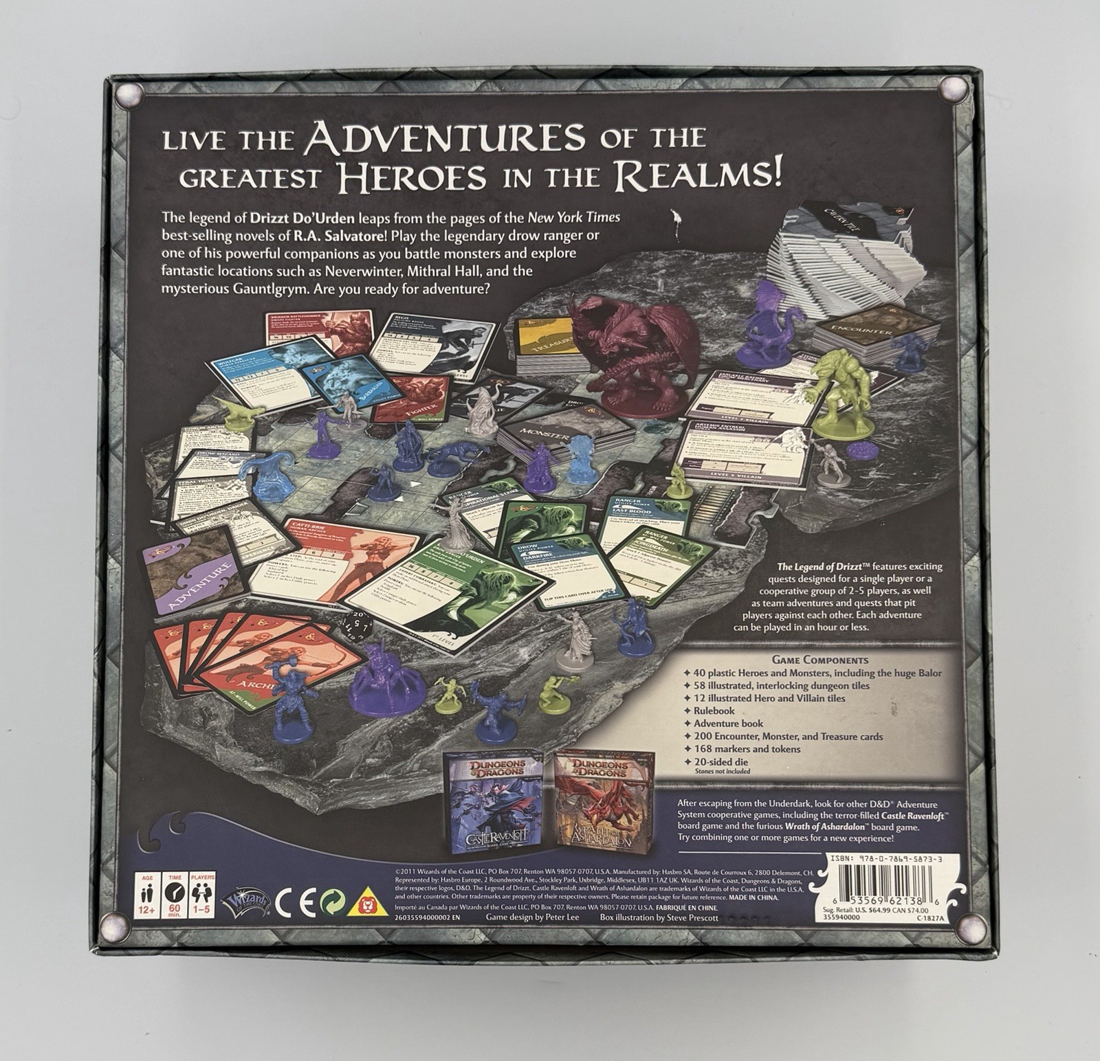 Dungeons & Dragons The Legend of Drizzt Board Game D&D Adventure System