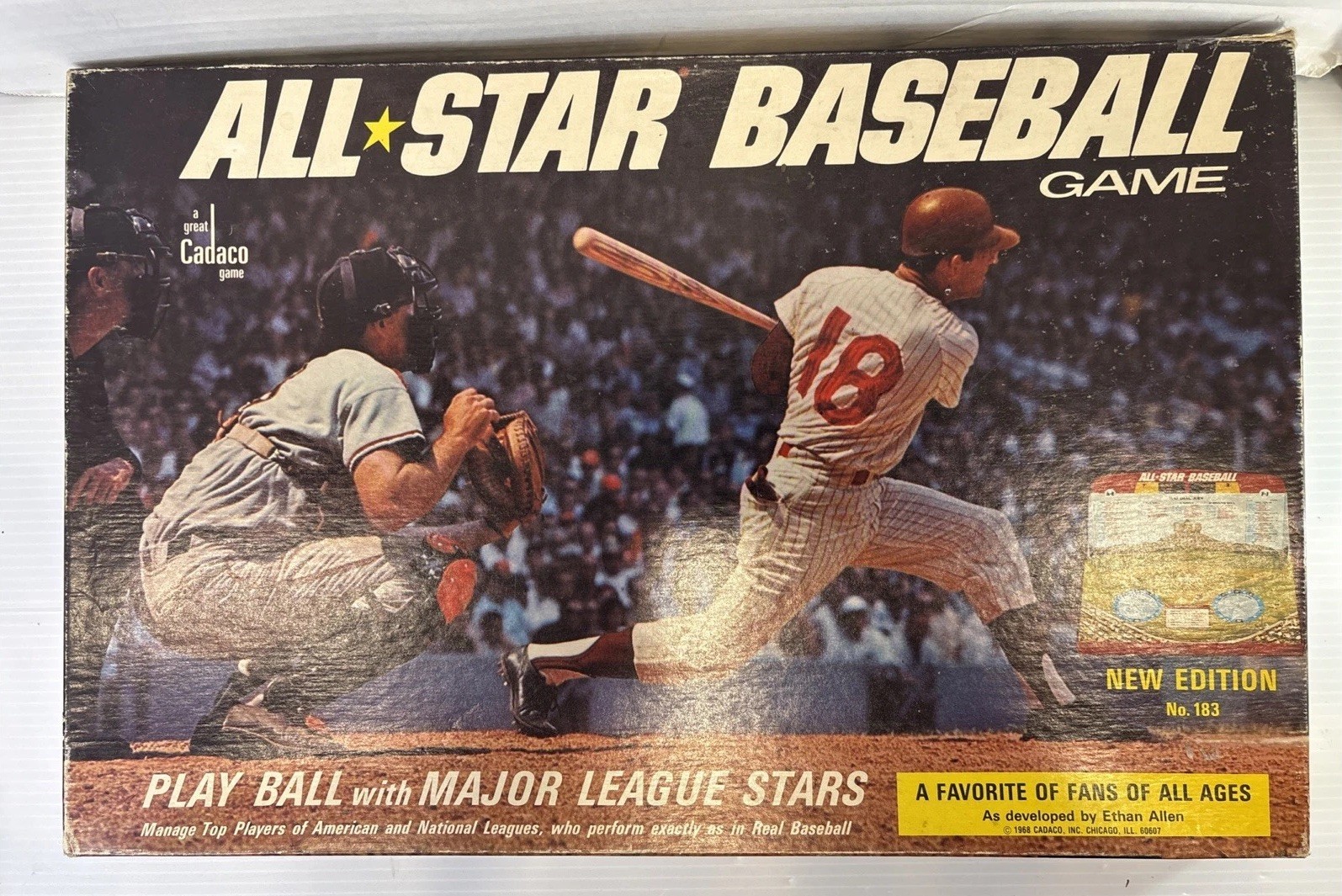 1968 Cadeco All Star Baseball Game #183-63 discs (62 player + 1 strategy) New Ed