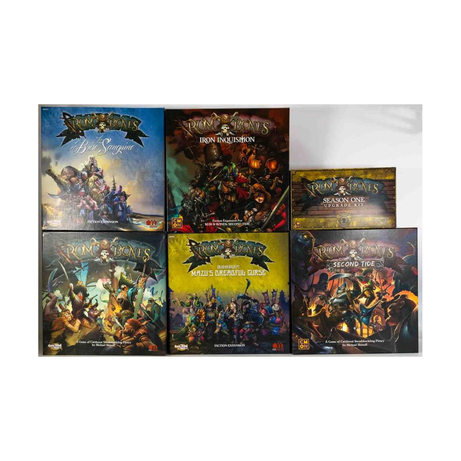 CMON Board Games Rum & Bones Collection #16 – 2 Base Games + 4 Expansi VG+/NM