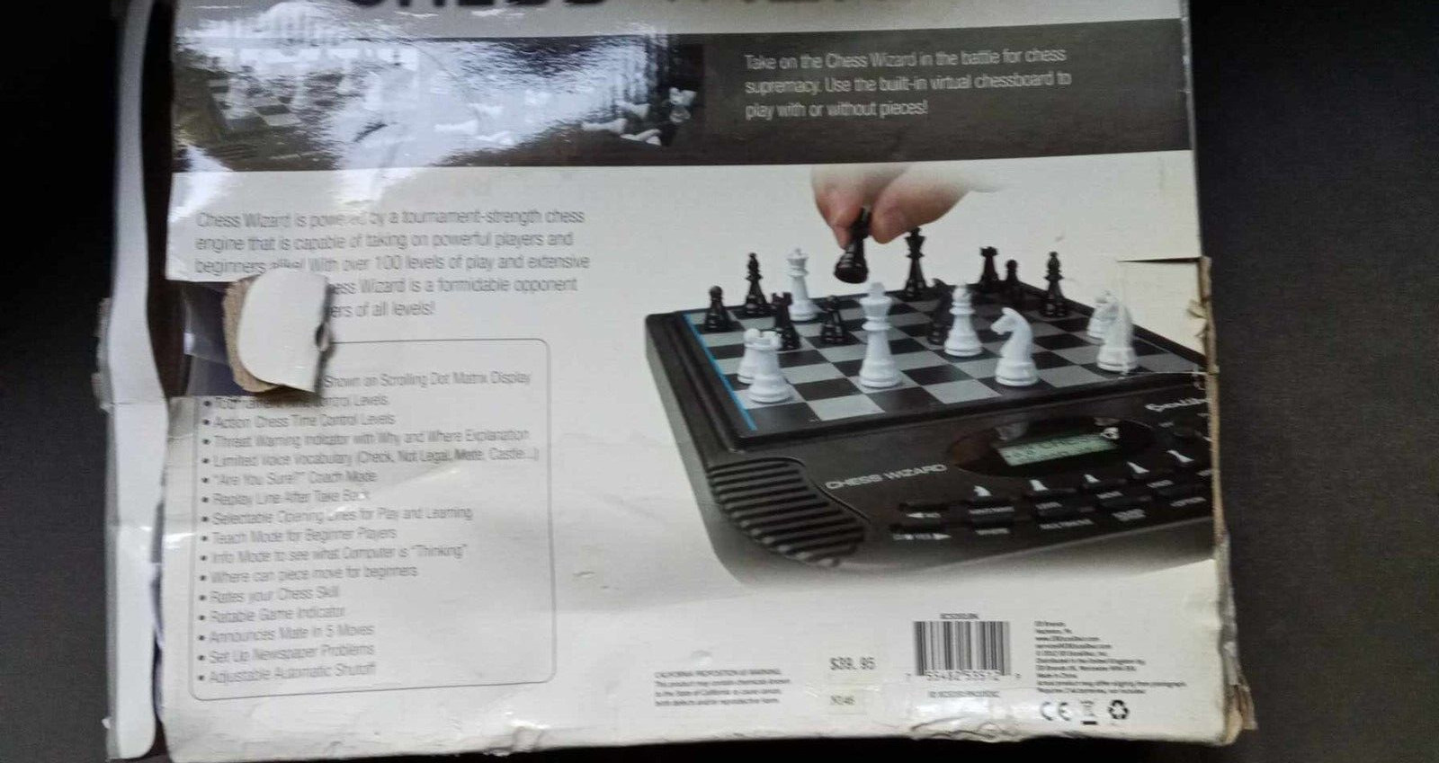 New Excalibur Chess Set Wizard Box Electronics Board Game