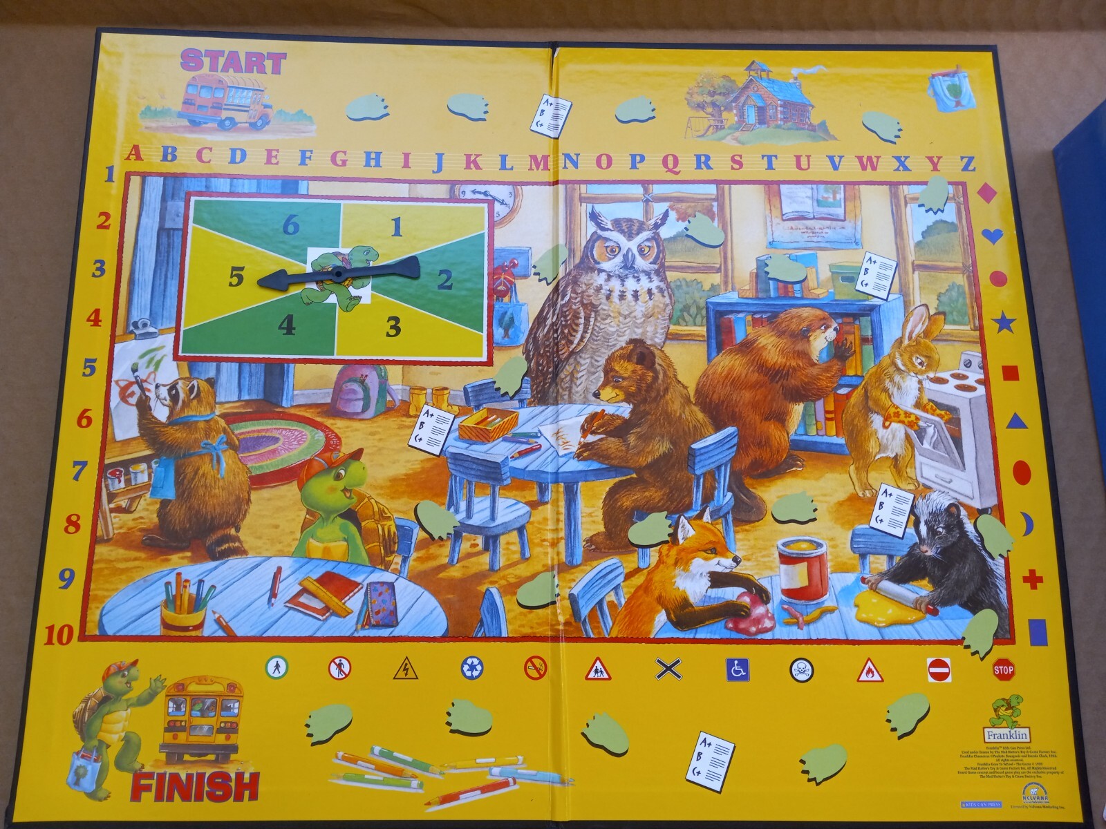 Franklin Goes to School 1986 Vintage Board Game Preschool to 8 years