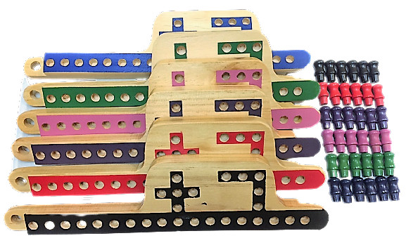 Pegs and Jokers 6 Players Thick Pine Wood Pegs Boards FREE 4 Special Decks Play