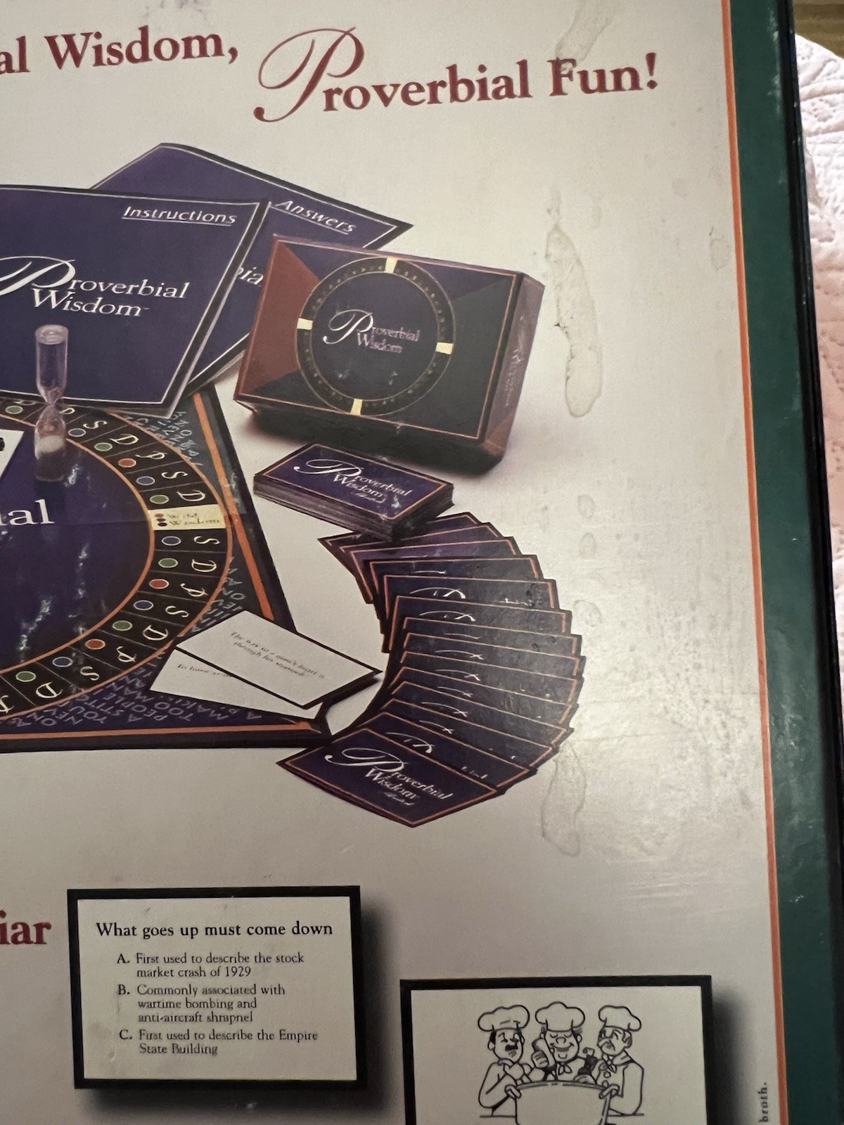 Proverbial Wisdom Sketching Board Game 1998 Vintage 4 to 16 players. Open Box