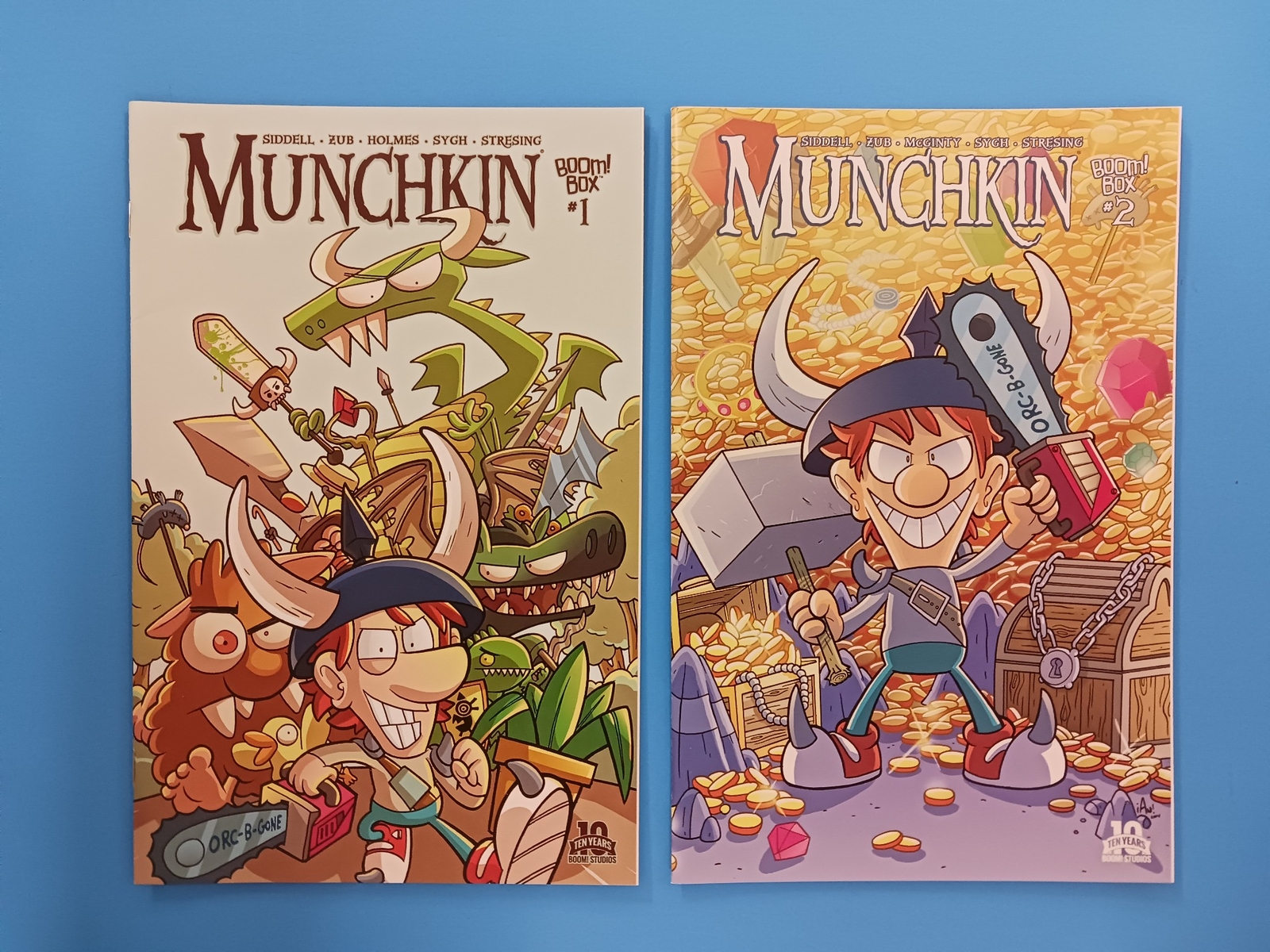 MUNCHKIN game # 1 2 4 7 10 Comic ~ w/ EXCLUSIVE COLLECTIBLE TCG CARD ~BOOM 2015