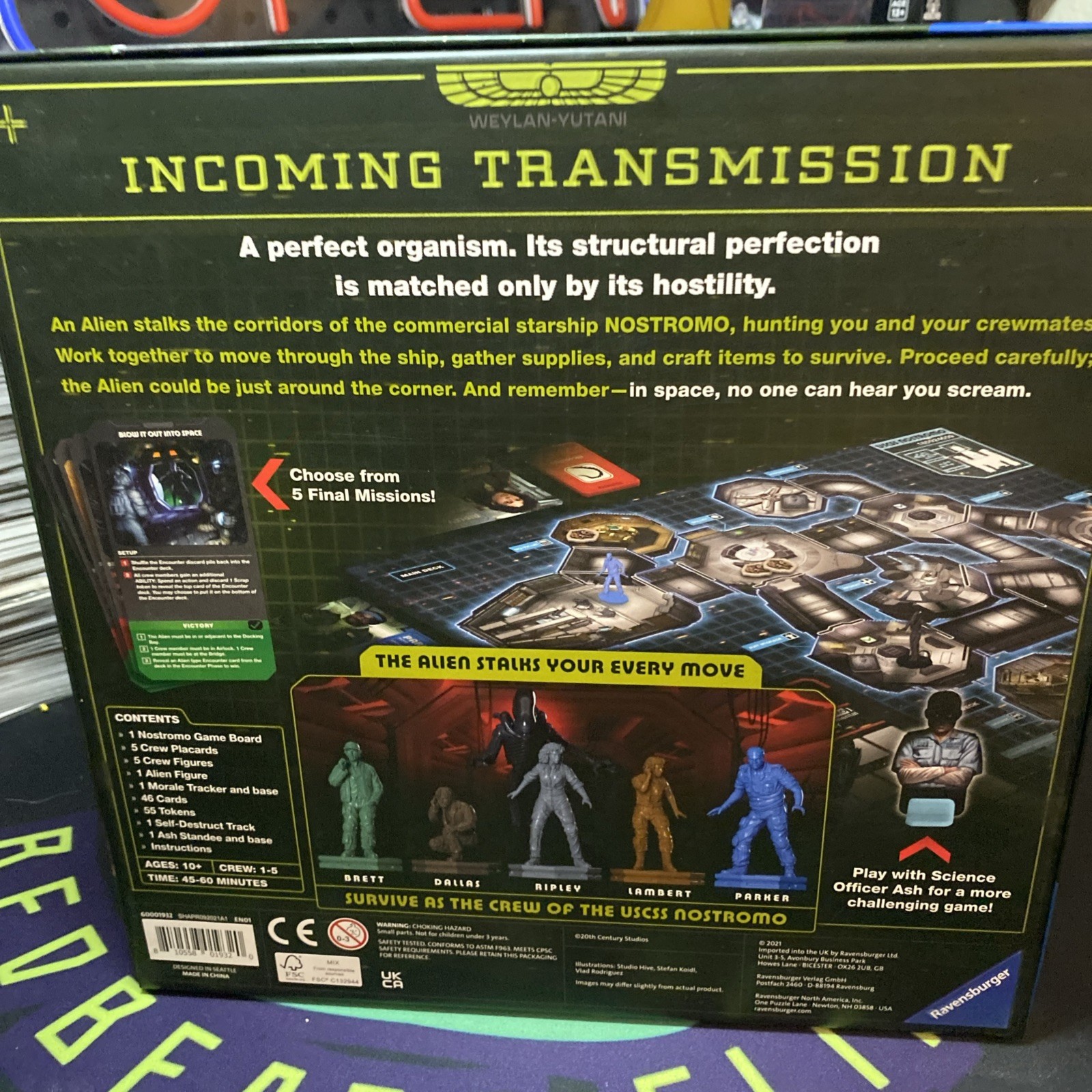 ALIEN: FATE OF THE NOSTROMO Ravensburger Board Game Nice Has Contents
