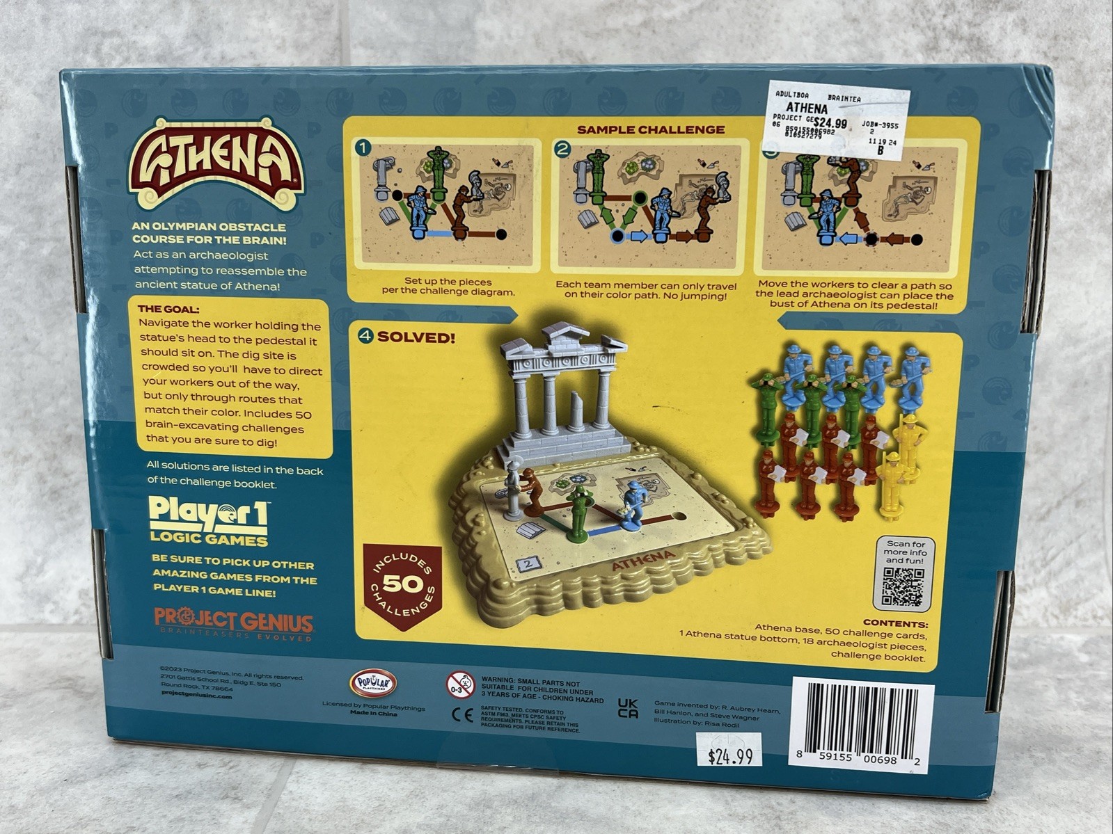 ATHENA: Single Player Logic Game, 50 Challenges & Puzzle Player 1 Logic Game