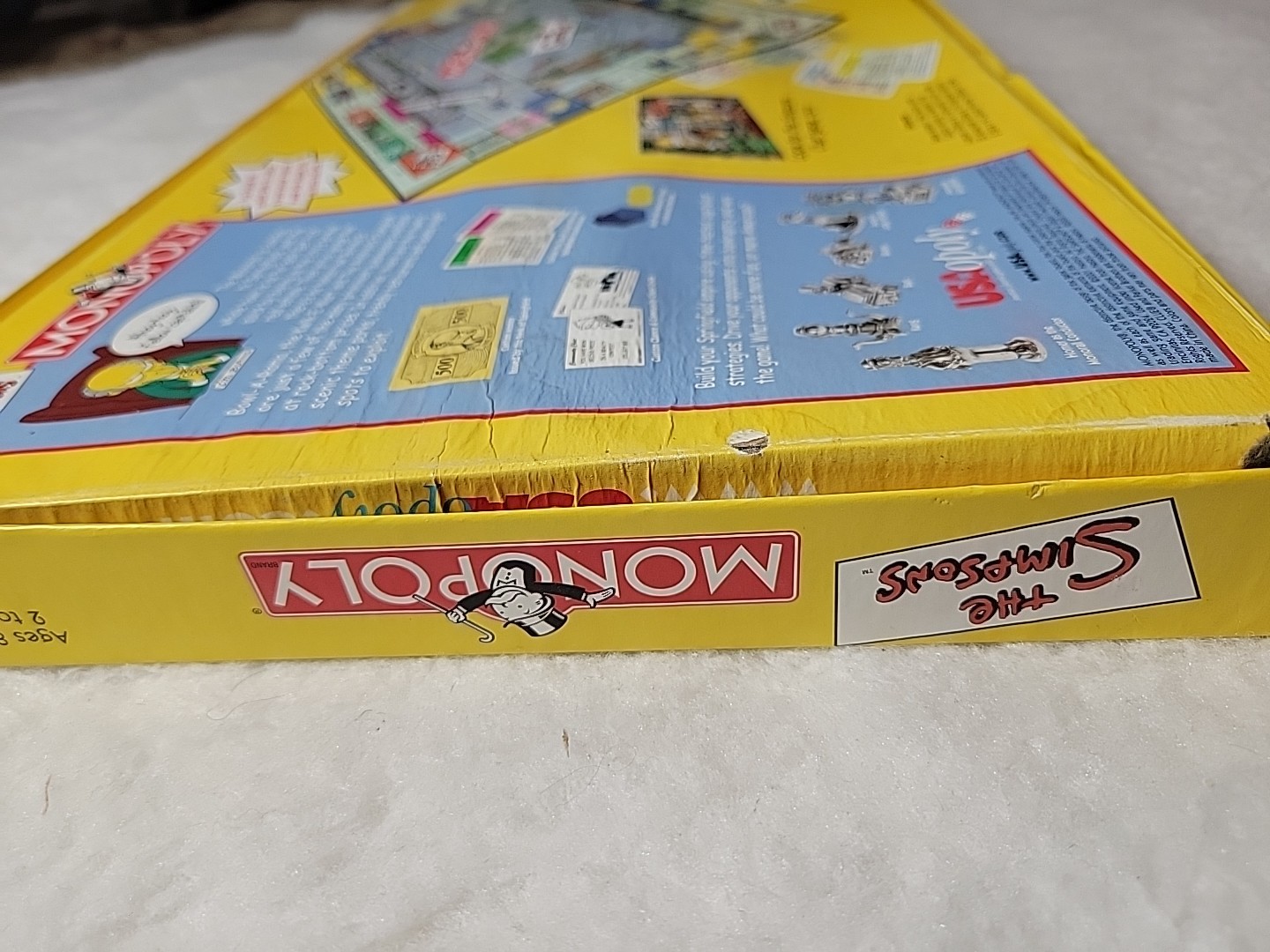 The Simpsons Monopoly Board Game Welcome To Springfield 2001 COMPLETE