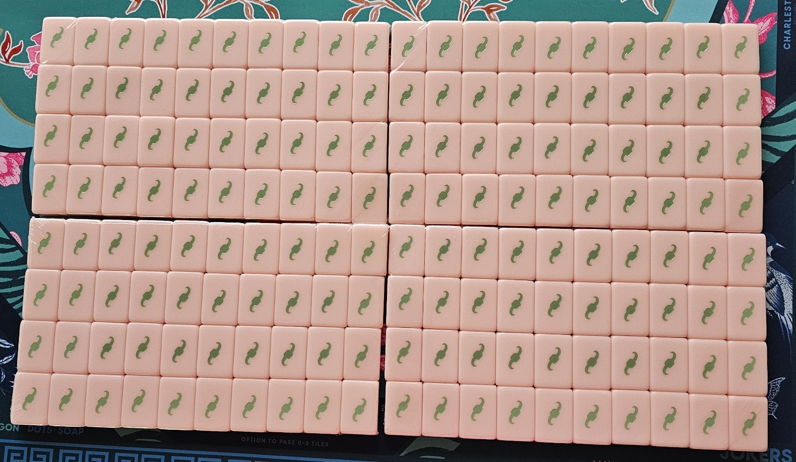 New Florida America Pink Mahjong Tile Set 160 Mah Jong Tiles