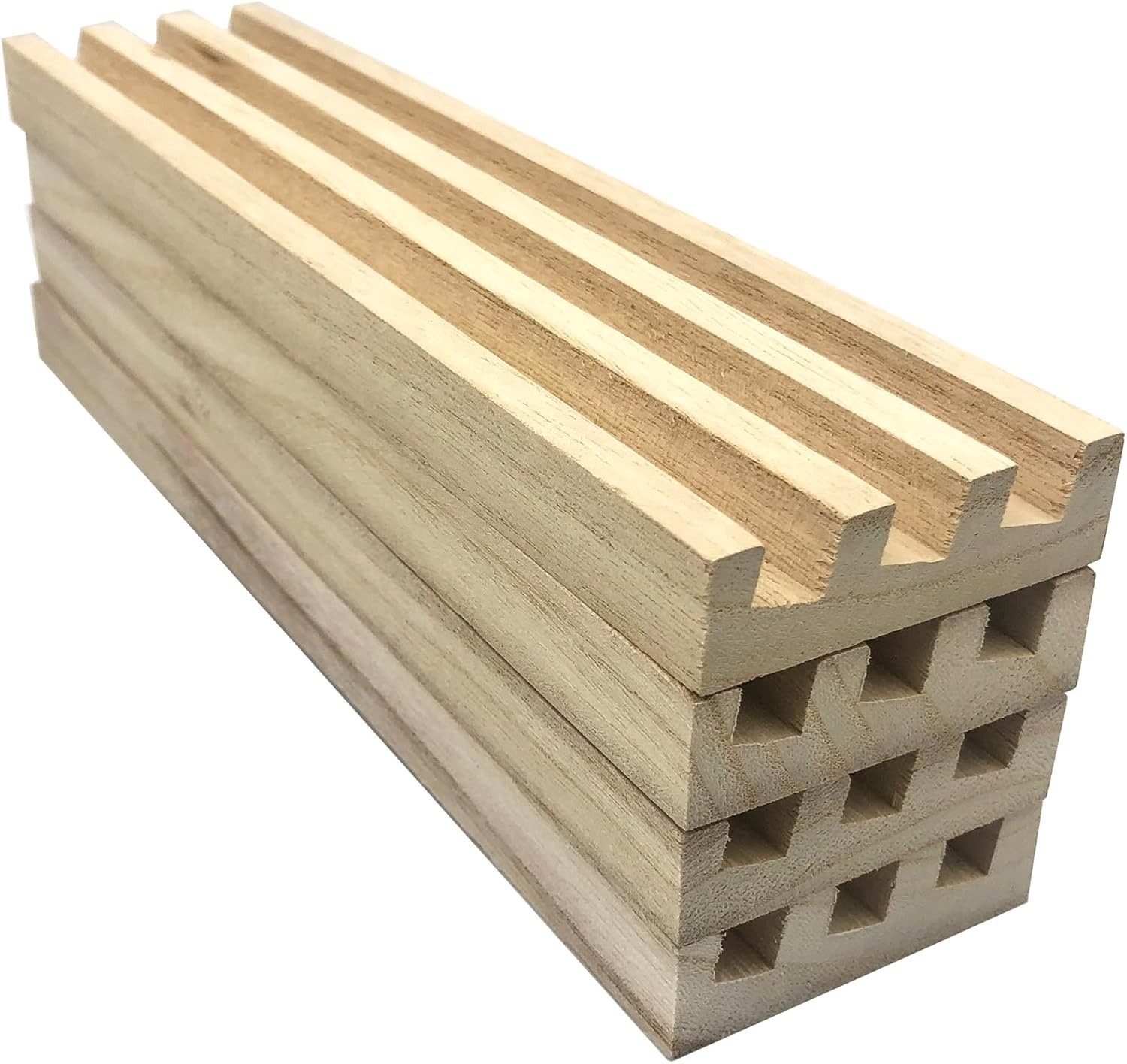 Domino Trays Holders Rack – Set of 4 Wooden Tiles Stand Holders Dominos Boards