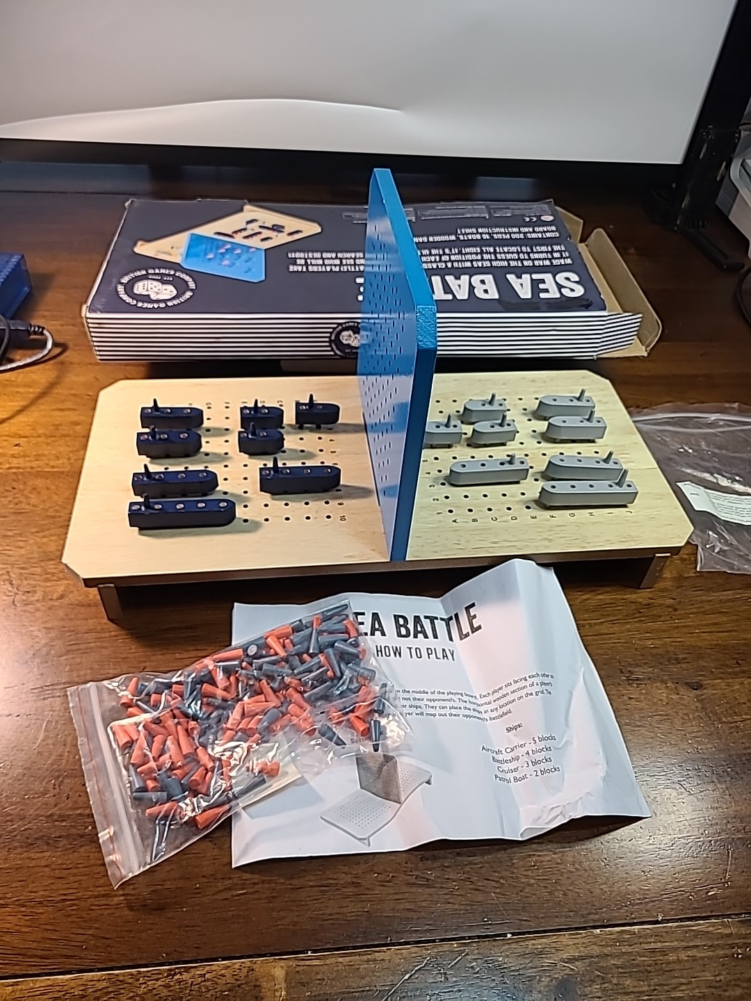 VTG Sea Battle Handcrafted Games Set British Games Company, HTF