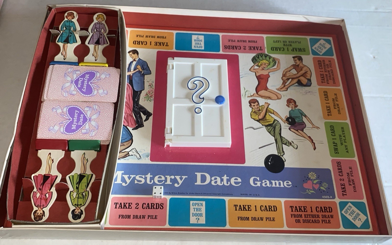 1965 MB MYSTERY DATE Board Game-100% Complete In Box