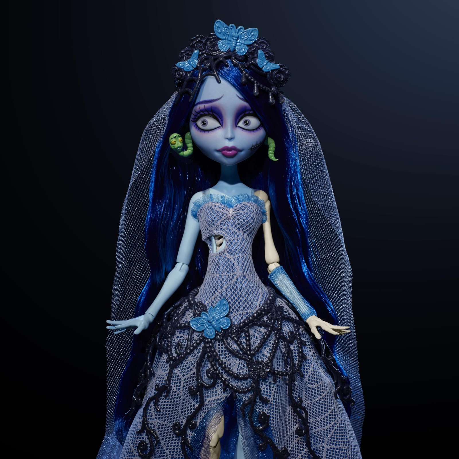 Monster High Skullector Corpse Bride Emily Collectible Doll Gothic Wedding Dress