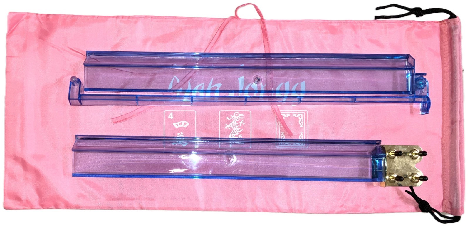 Mahjong Mahj Mah jong Carry PINK Empty Bag + 2 Pouches for Tiles + Bag for Rack