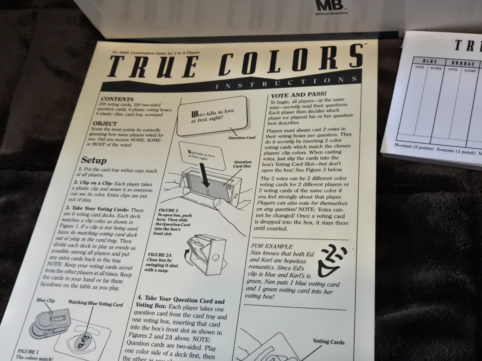 True Colors Card Game, Milton Bradley, 1990, *Complete Game* Vintage