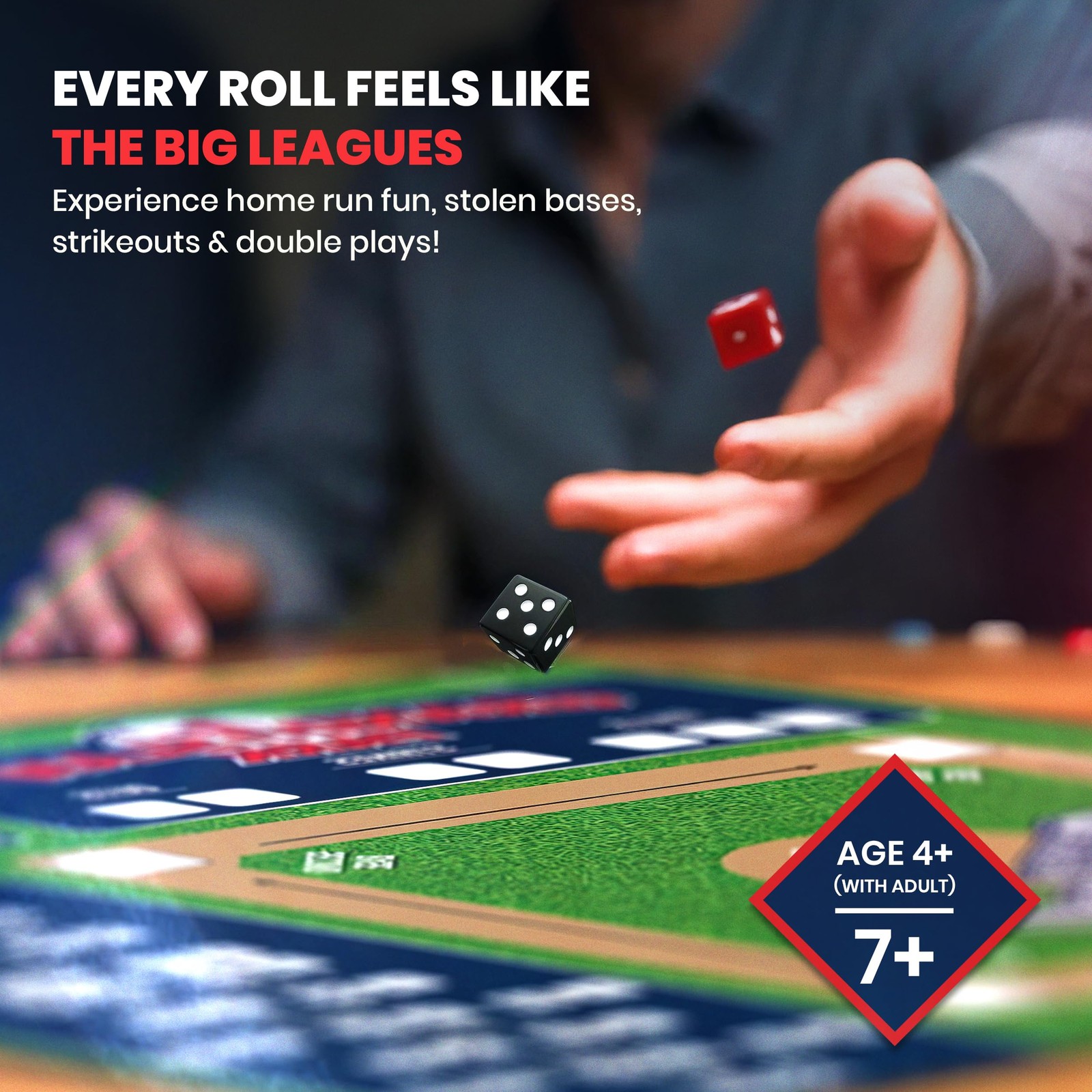 MasterPieces Baseball Dice Board Game – Realistic Gameplay, Family Fun for Ad…