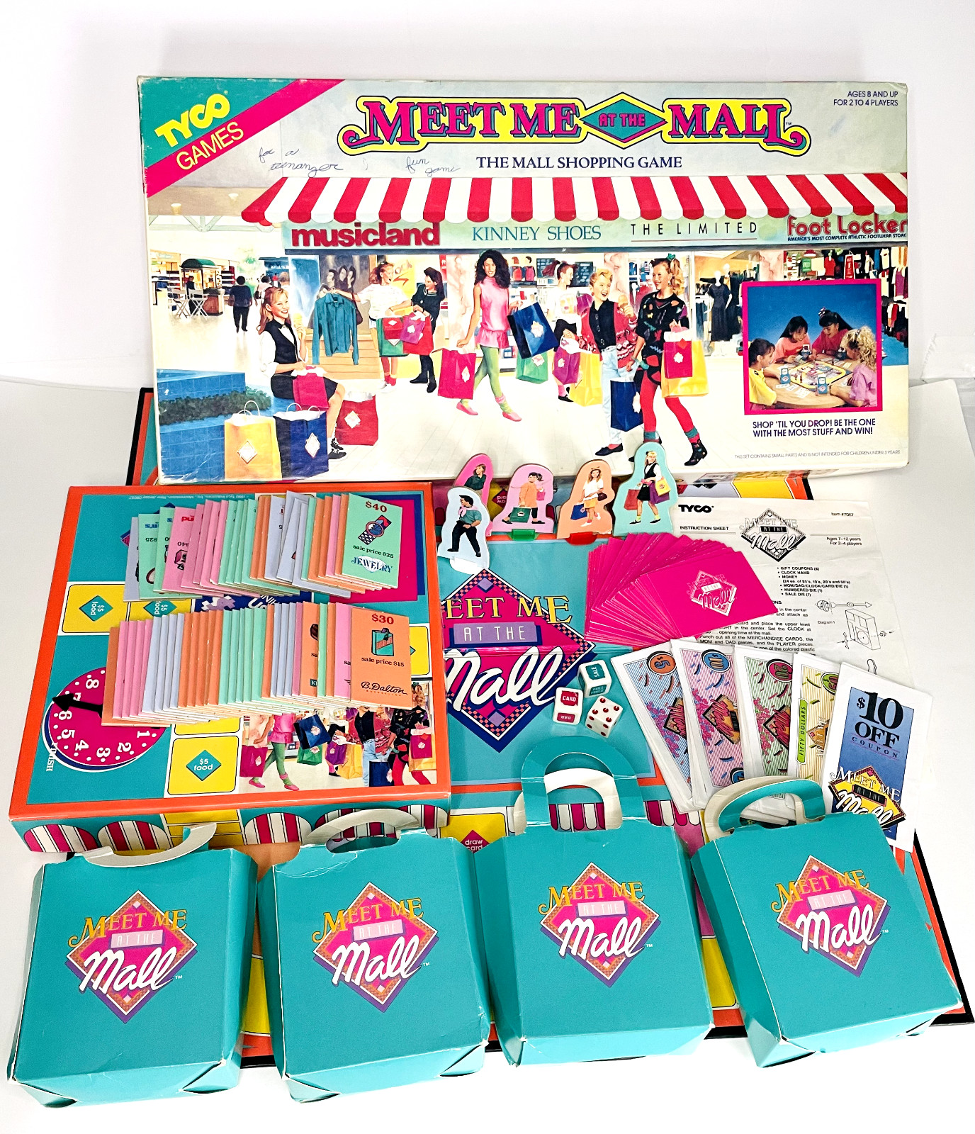 Meet Me at the Mall 1990 Vintage Tyco Board Game – 90’s Mall Culture Memorabilia