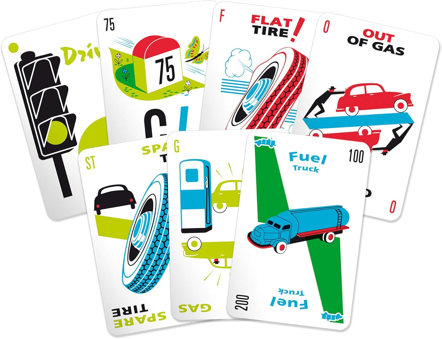Asmodee Mille Bornes Classic Racing Card Game – Fast-Paced Family Strategy Game