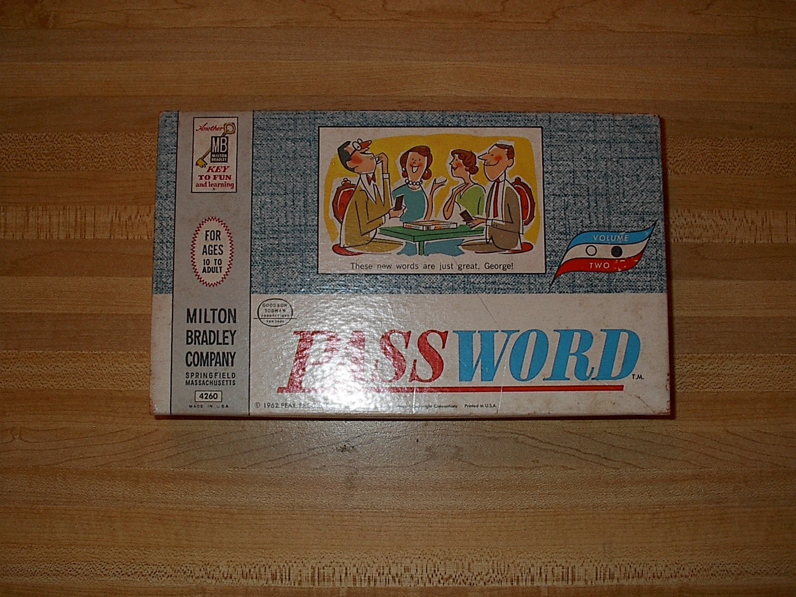 VINTAGE 1962 MILTON BRADLEY PASSWORD GAME