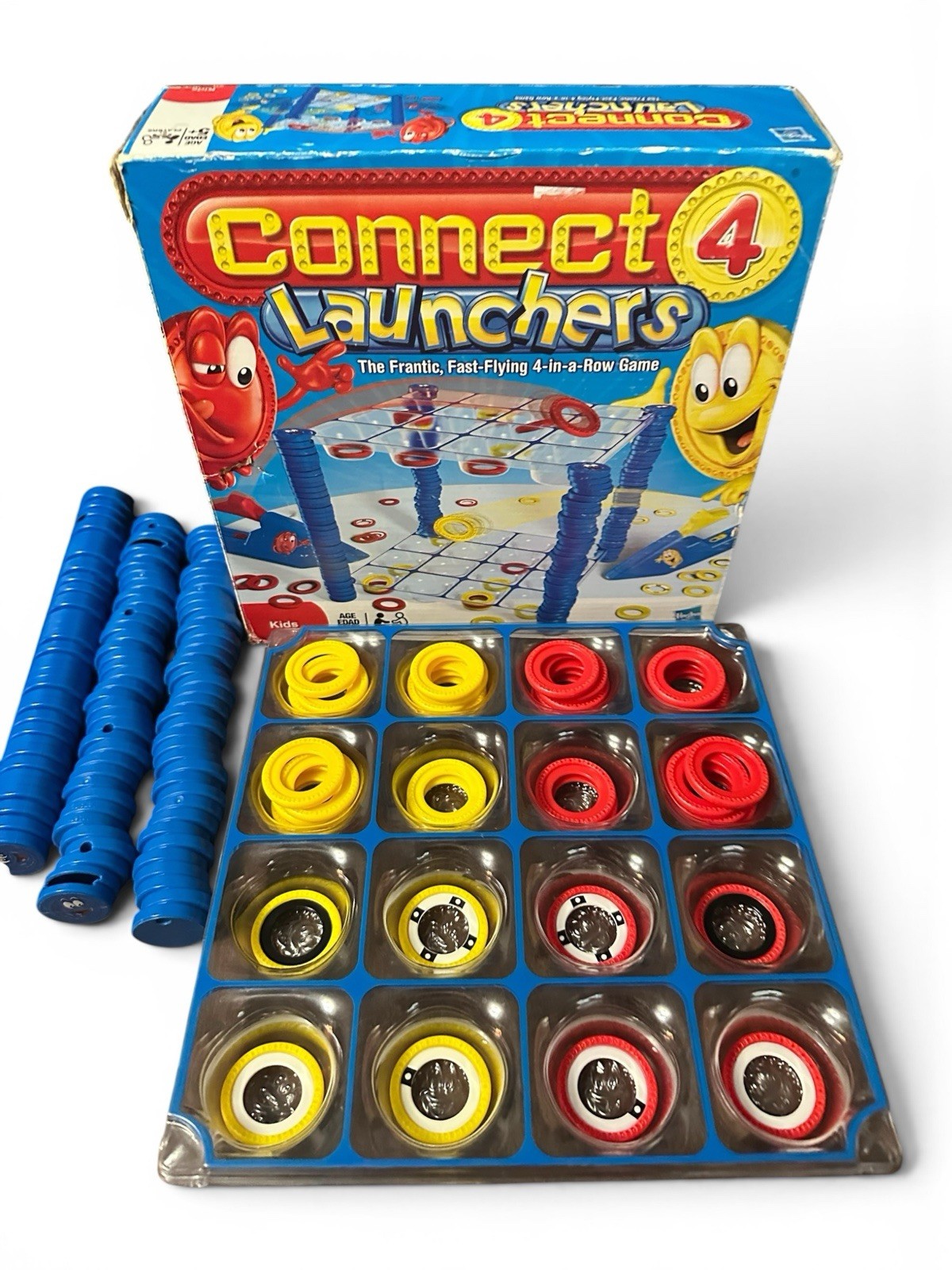Connect 4 Launchers COMPLETE Milton Bradley 2009 Four in a Row Launch Action