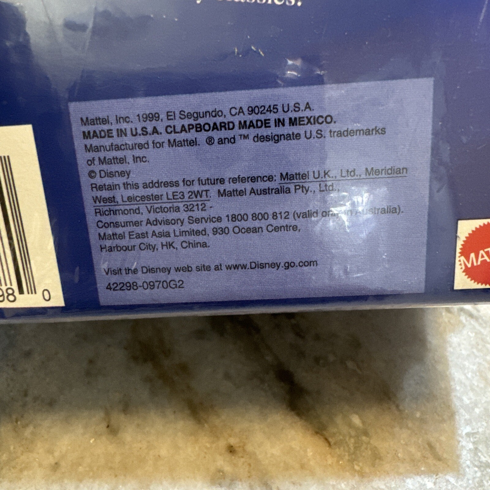 Mattel Wonderful World of Disney Charades Game Metal Tin 1999 Brand New Sealed.