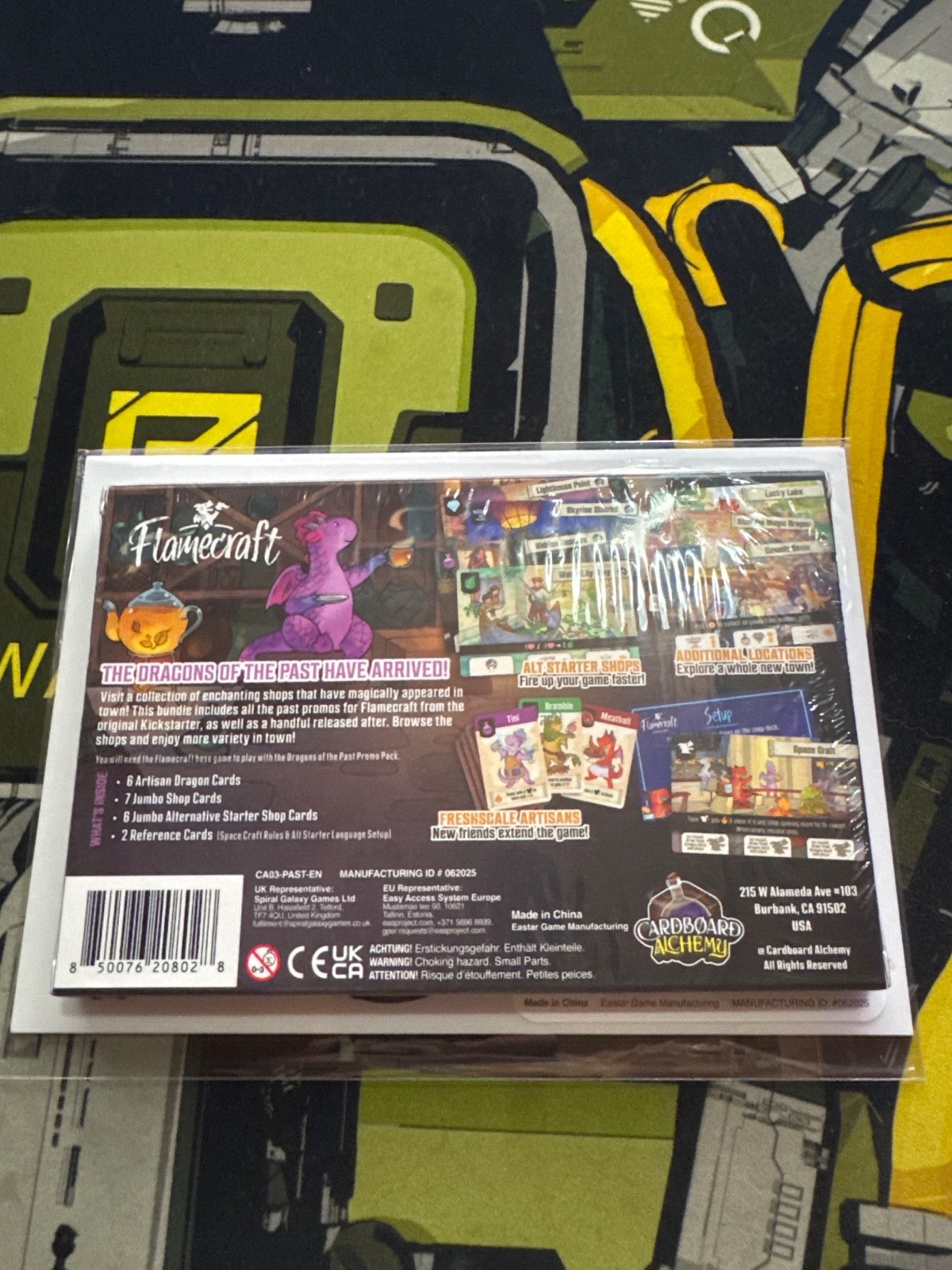 New Flamecraft Kickstarter Exclusive Dragons of the Past Promo Card Pack+ sticky
