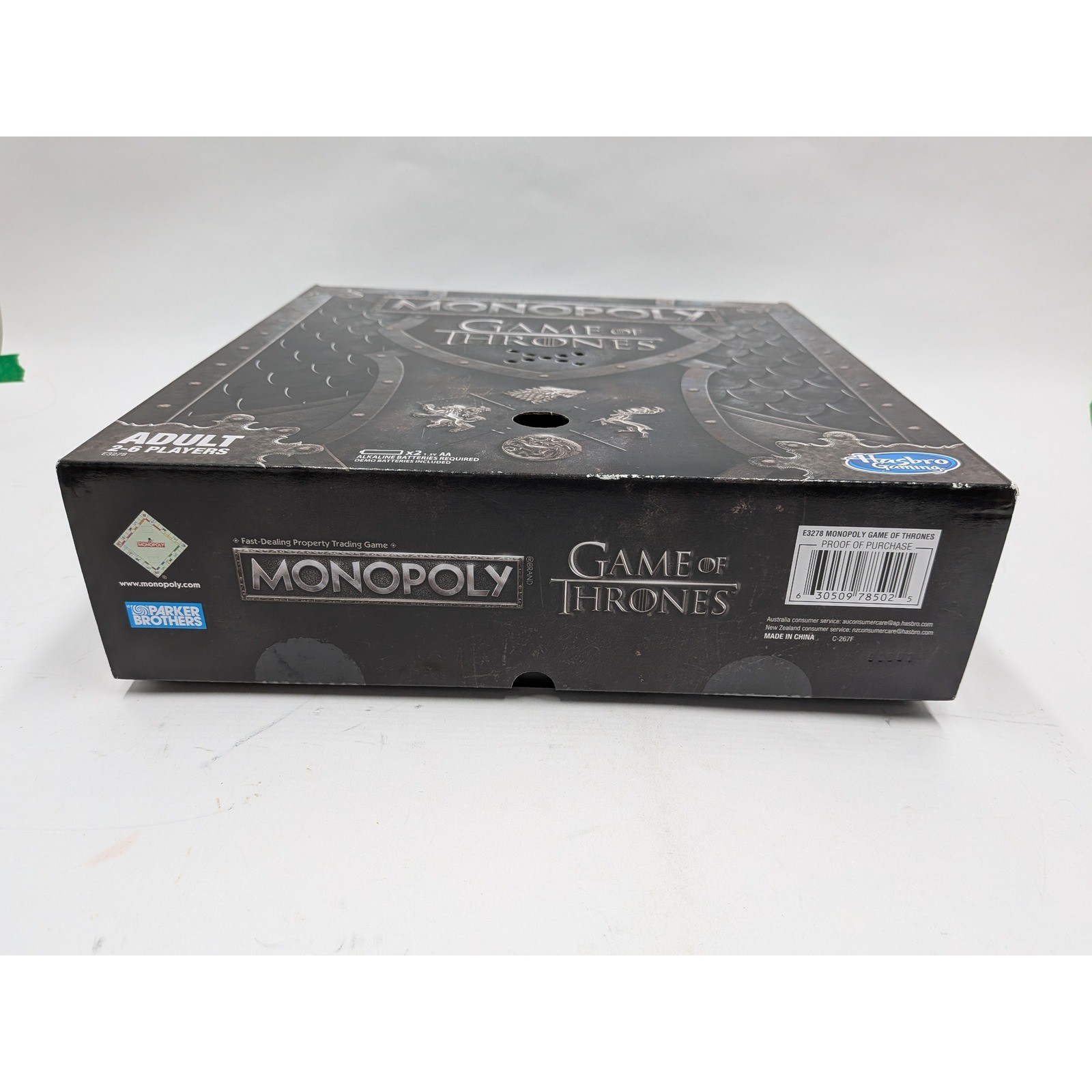 Hasbro Monopoly Game of Thrones Board Game Musical Iron Throne E3278 Complete