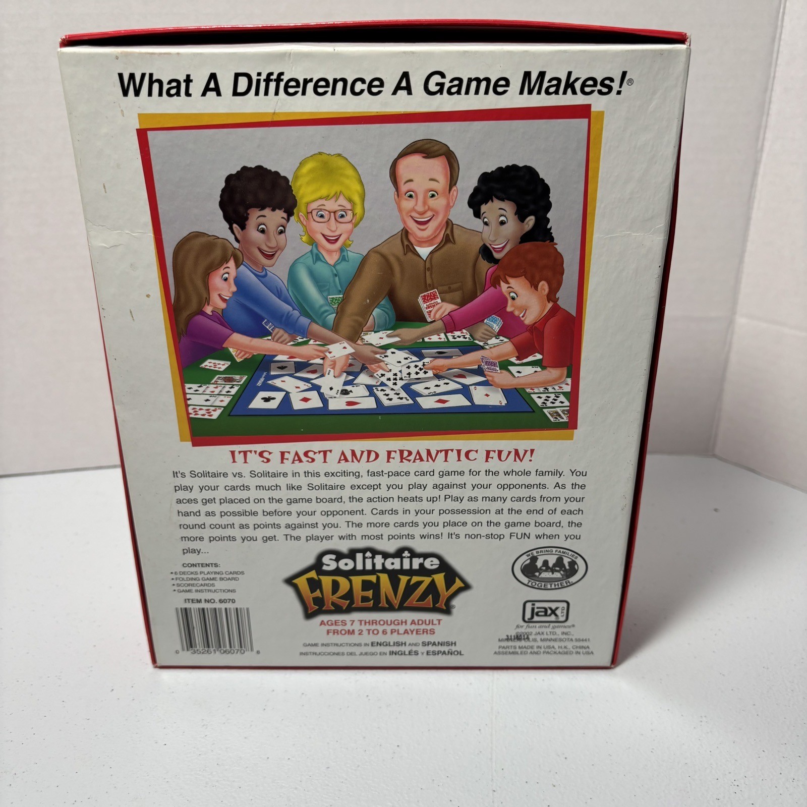 2002 Solitaire Frenzy Board Game For Up To 6 Players – Some Packs Still Sealed